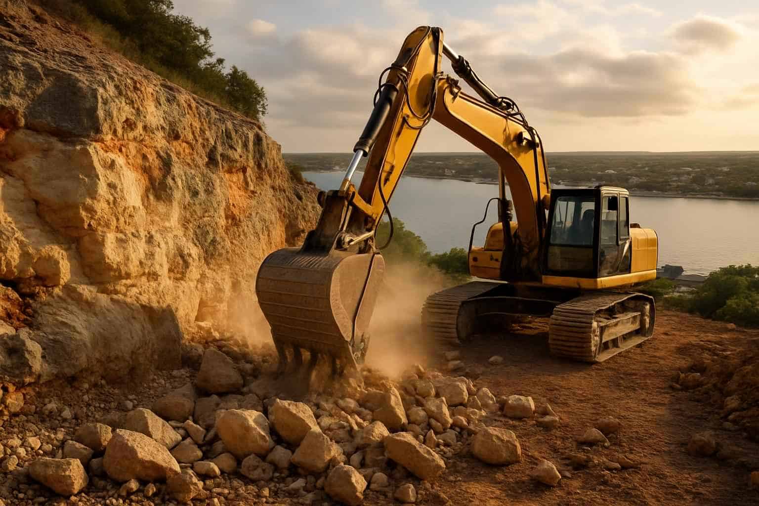 Rock Excavation in Horseshoe Bay Texas