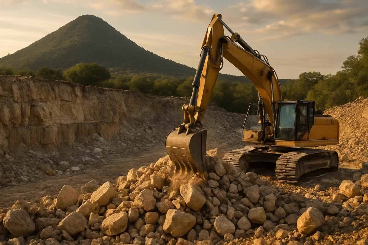 Rock Excavation in Round Mountain Texas