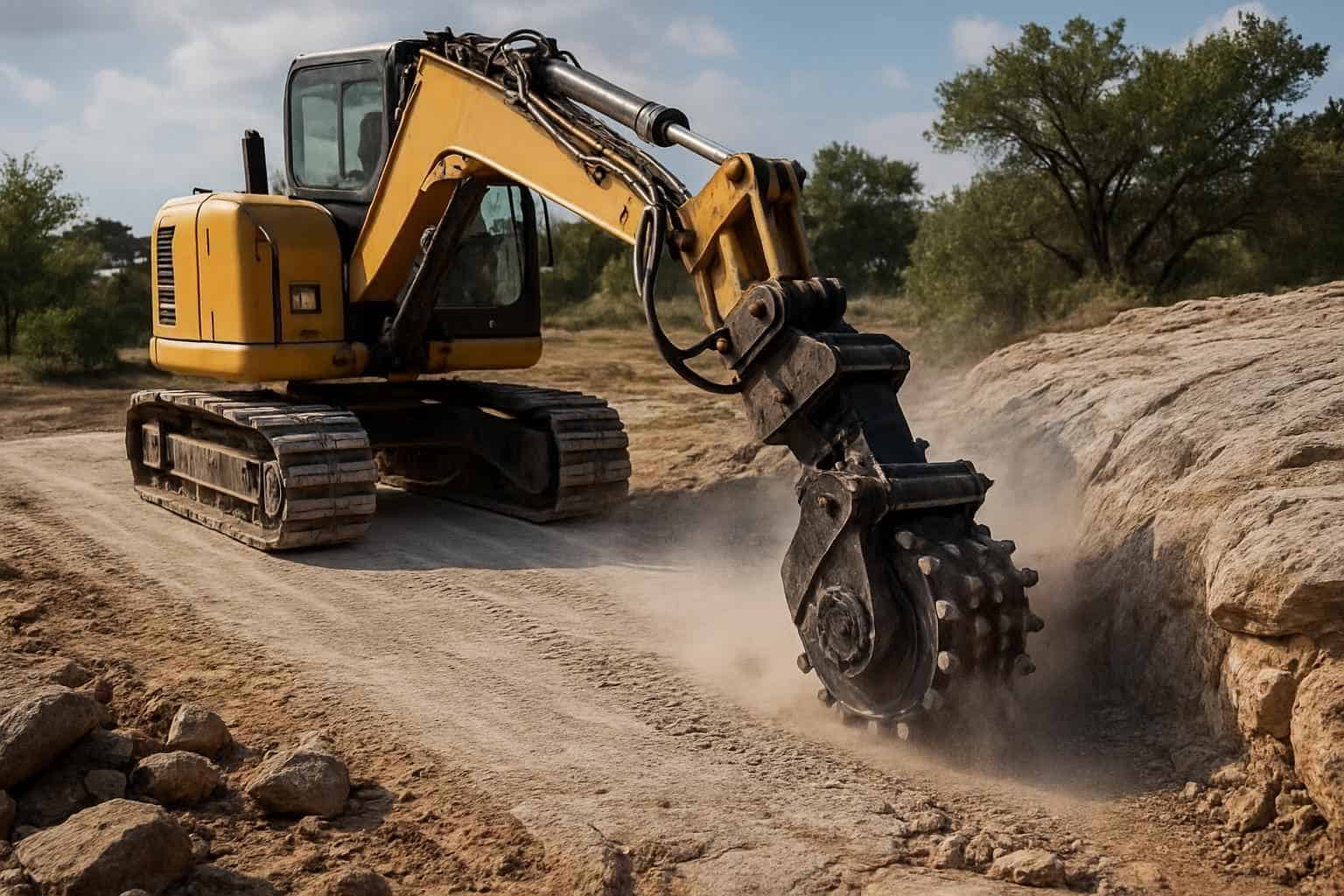 Rock Milling for Pads in Granite Shoals Texas