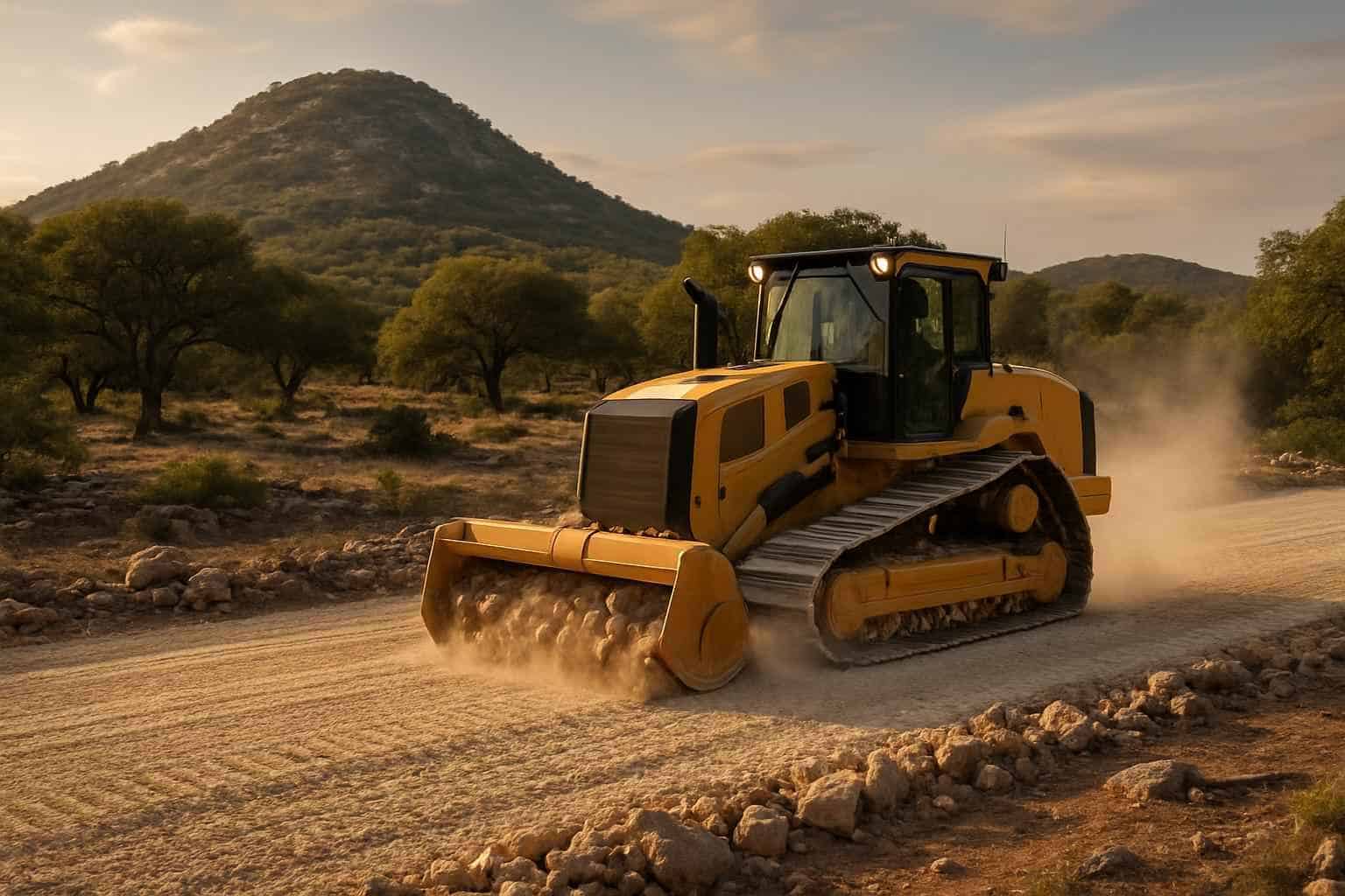 Rock Milling for Pads in Round Mountain Texas