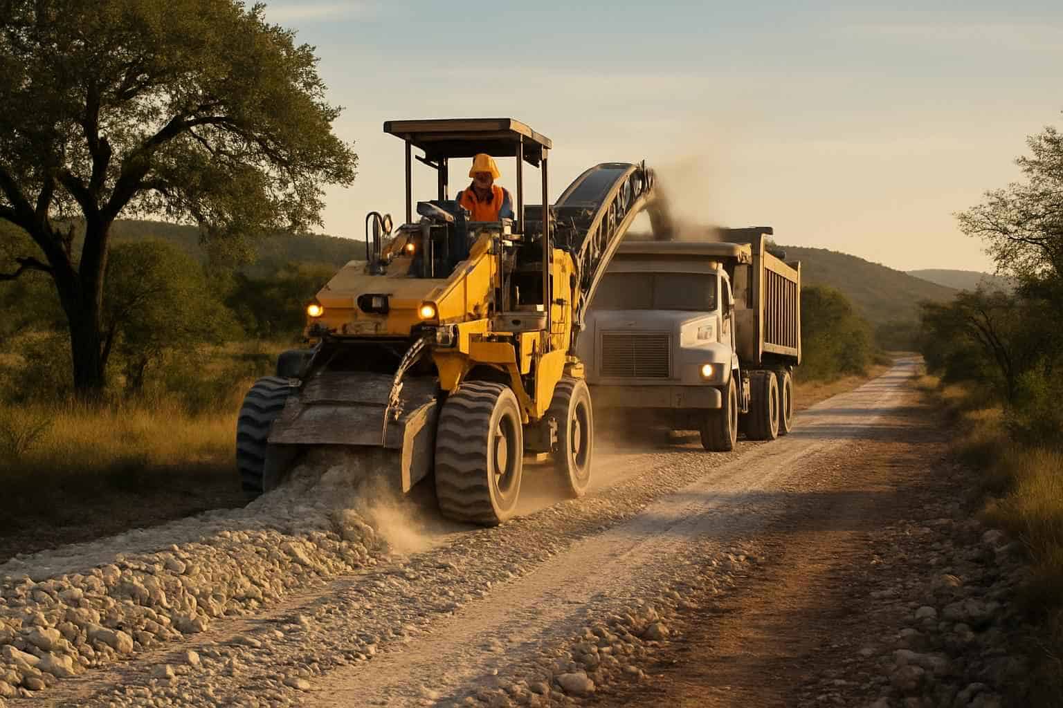 Rock Milling for Roads in Round Mountain Texas