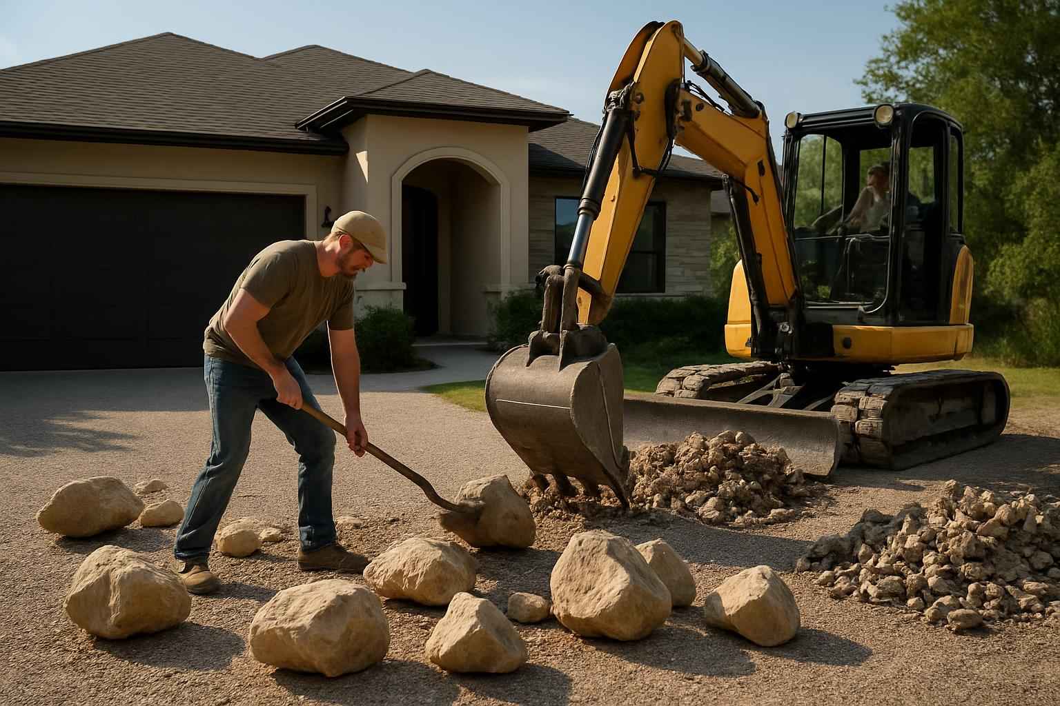 Rock Removal for Driveways in Kingsland Texas