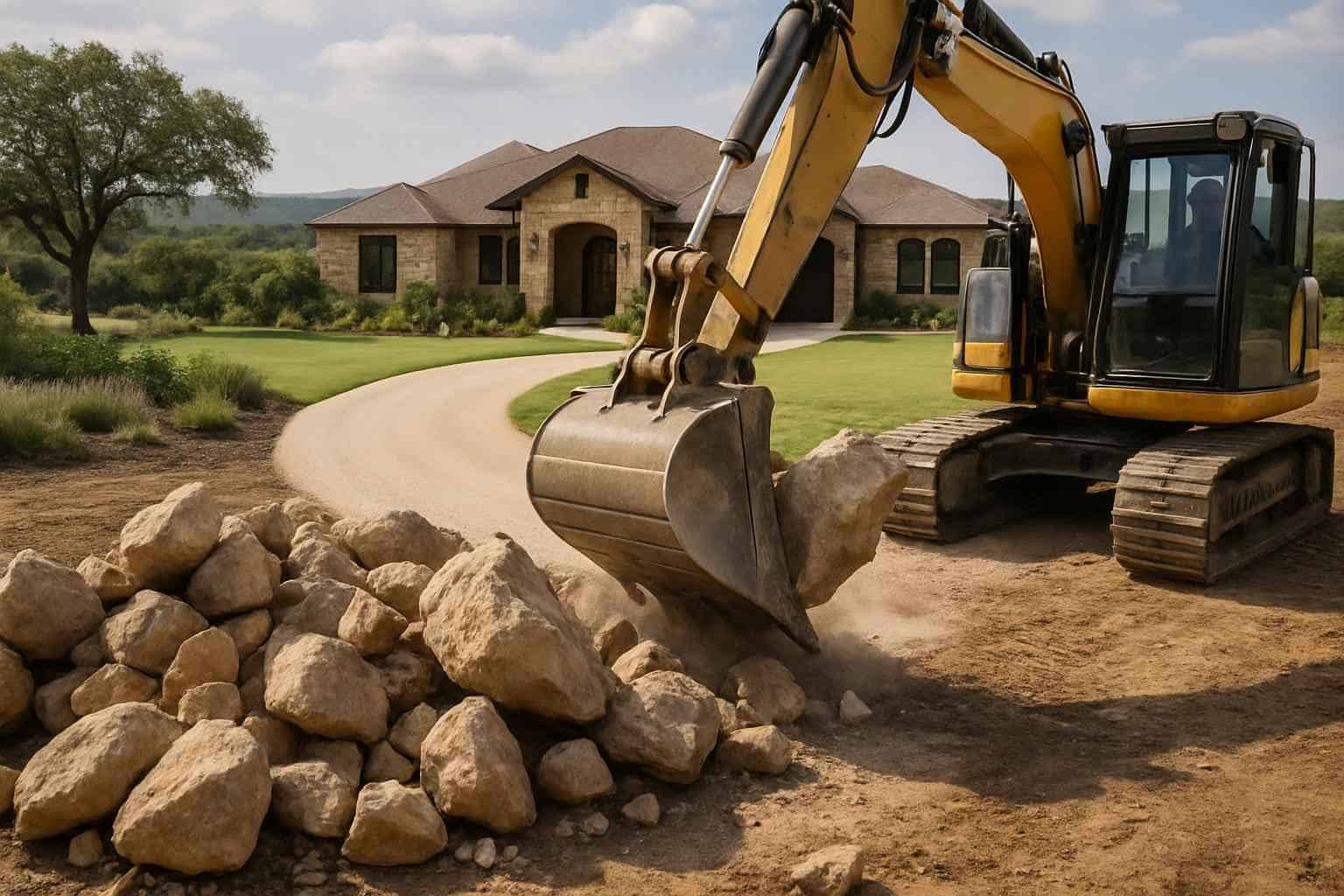 Rock Removal For Driveways in Round Mountain Texas