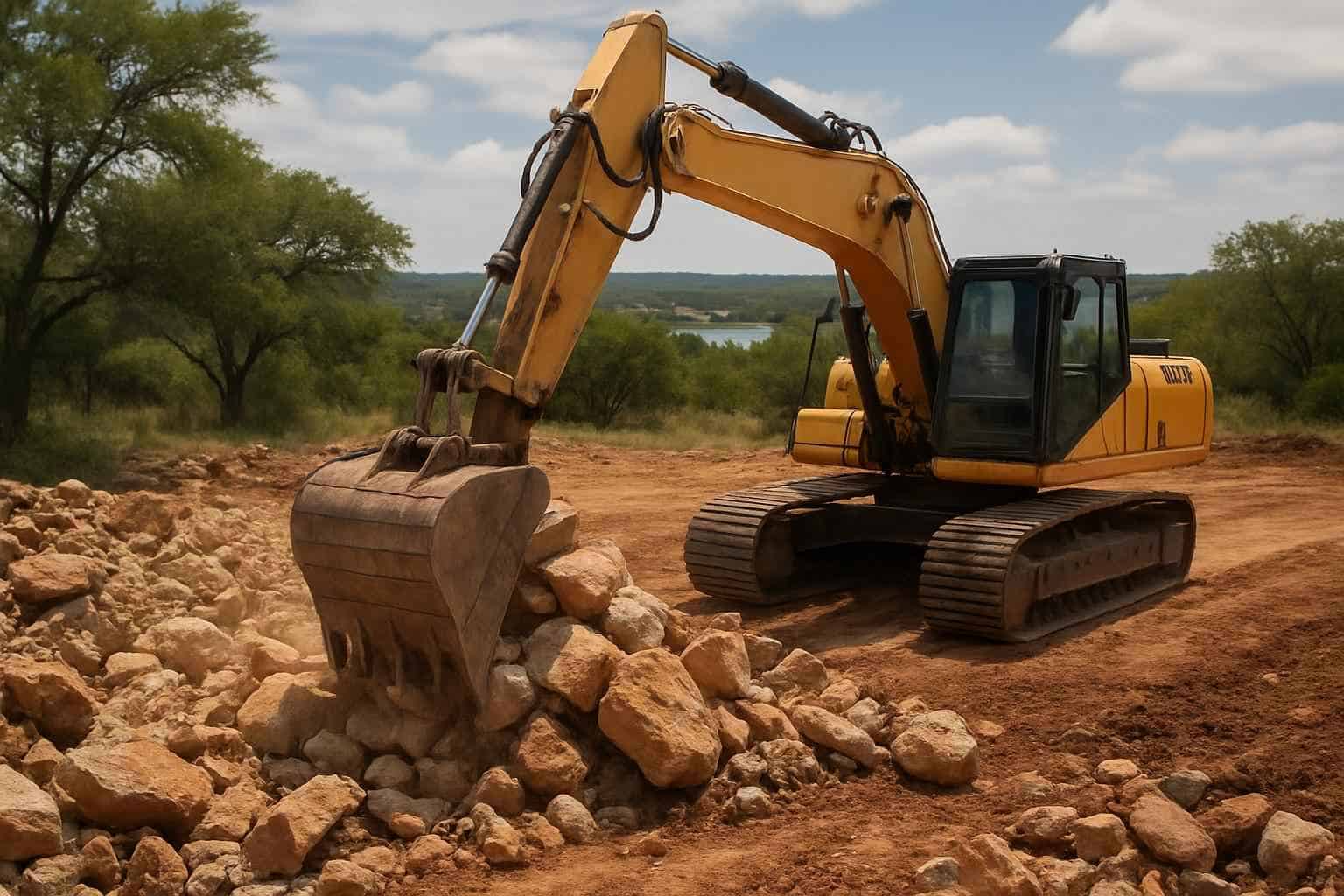 Rock Removal for Pads in Granite Shoals Texas