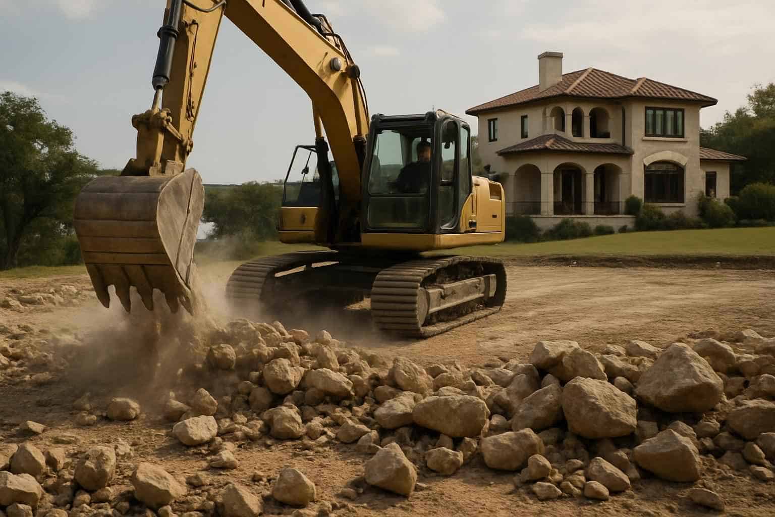 Rock Removal For Pads in Horseshoe Bay Texas