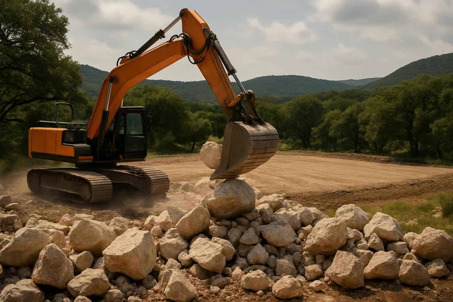 Rock Removal For Pads In Hunt Texas
