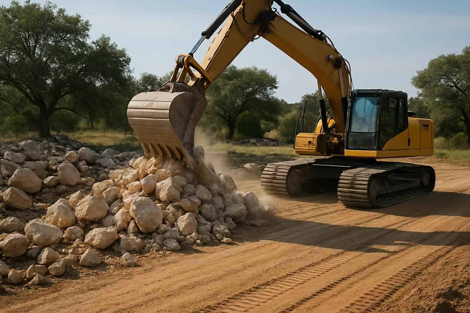 Rock Removal for Pads in Kingsland Texas