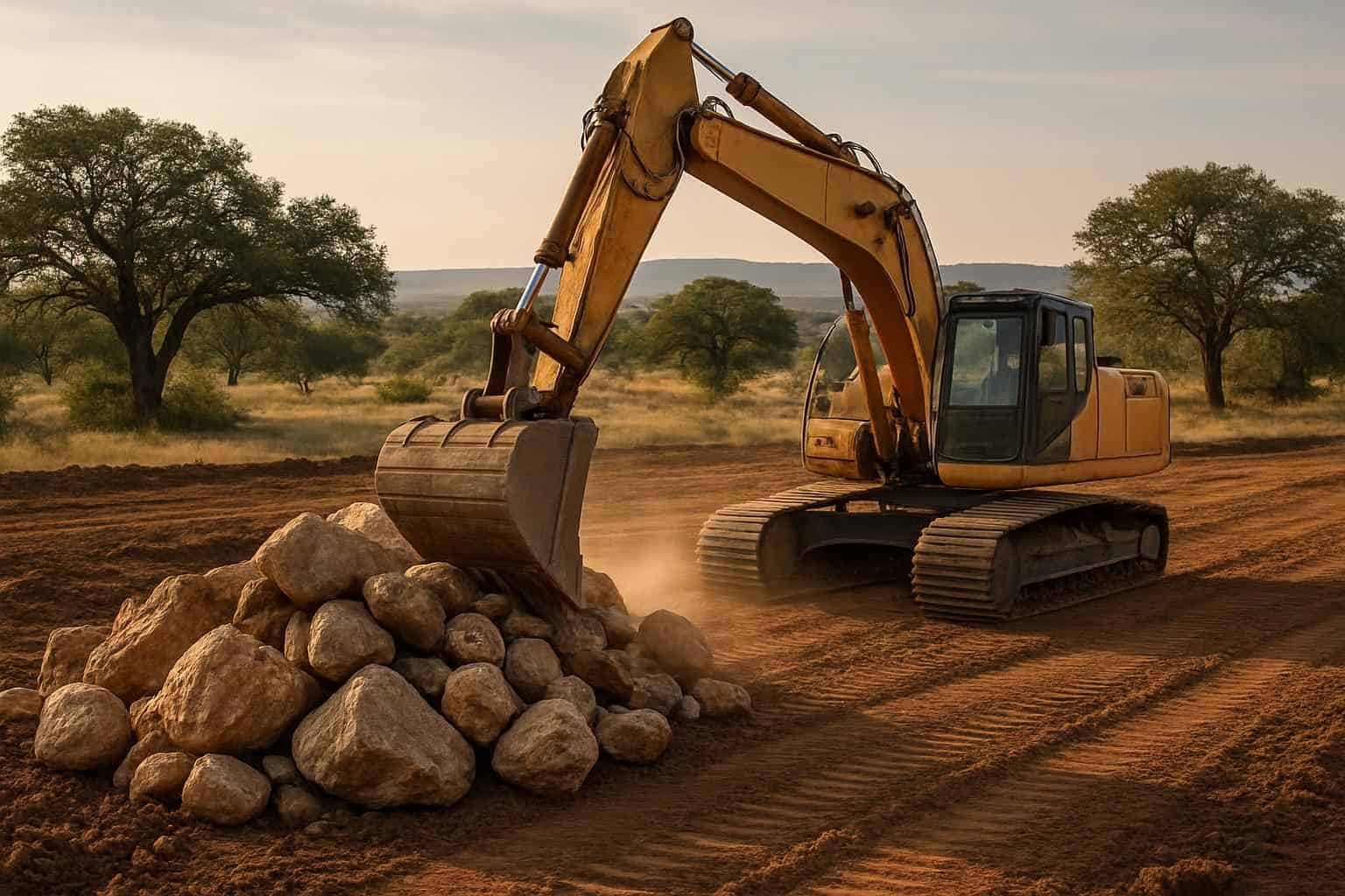 Rock Removal for Pads in Llano Texas