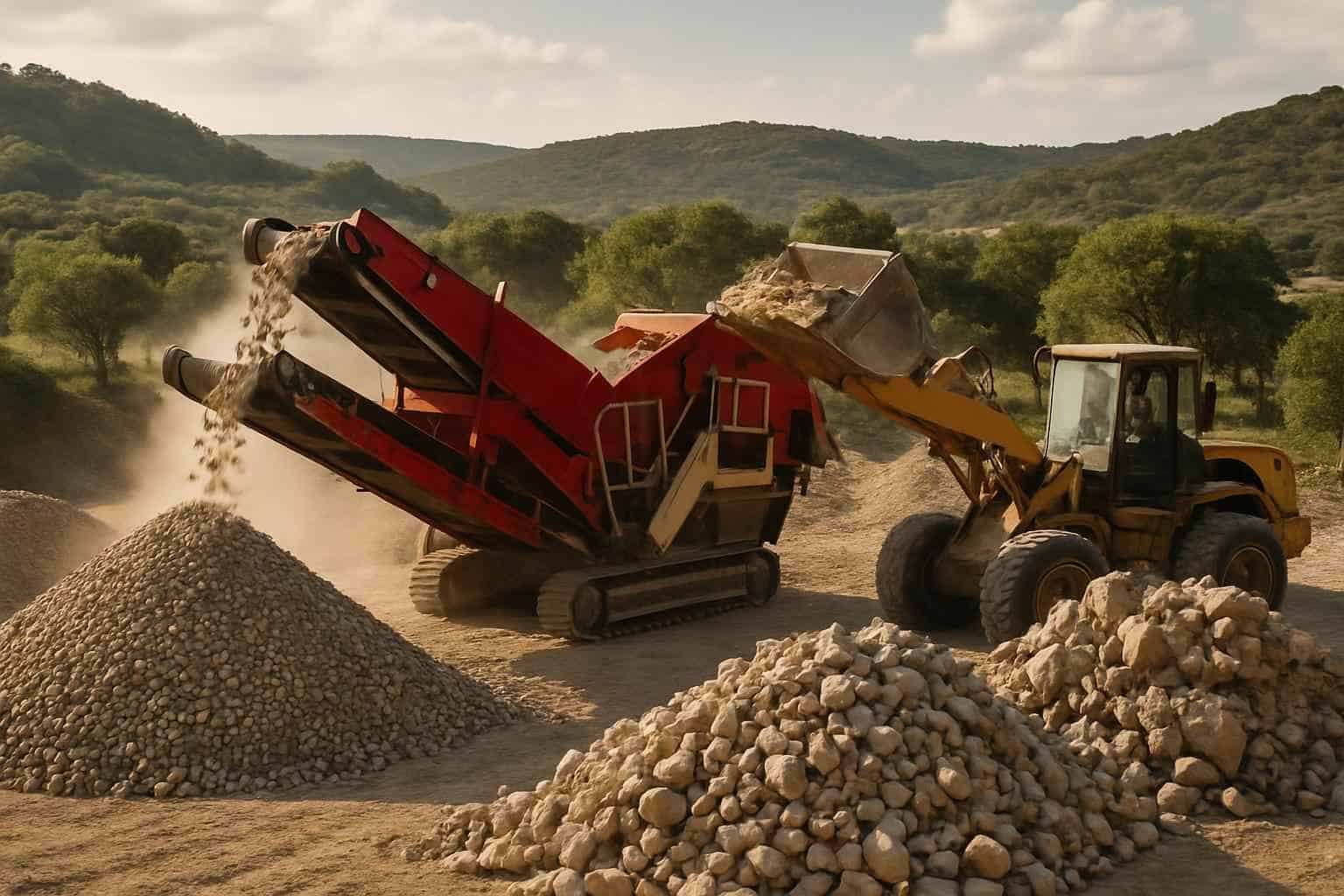 Rock Screening And Sorting In Hunt Texas