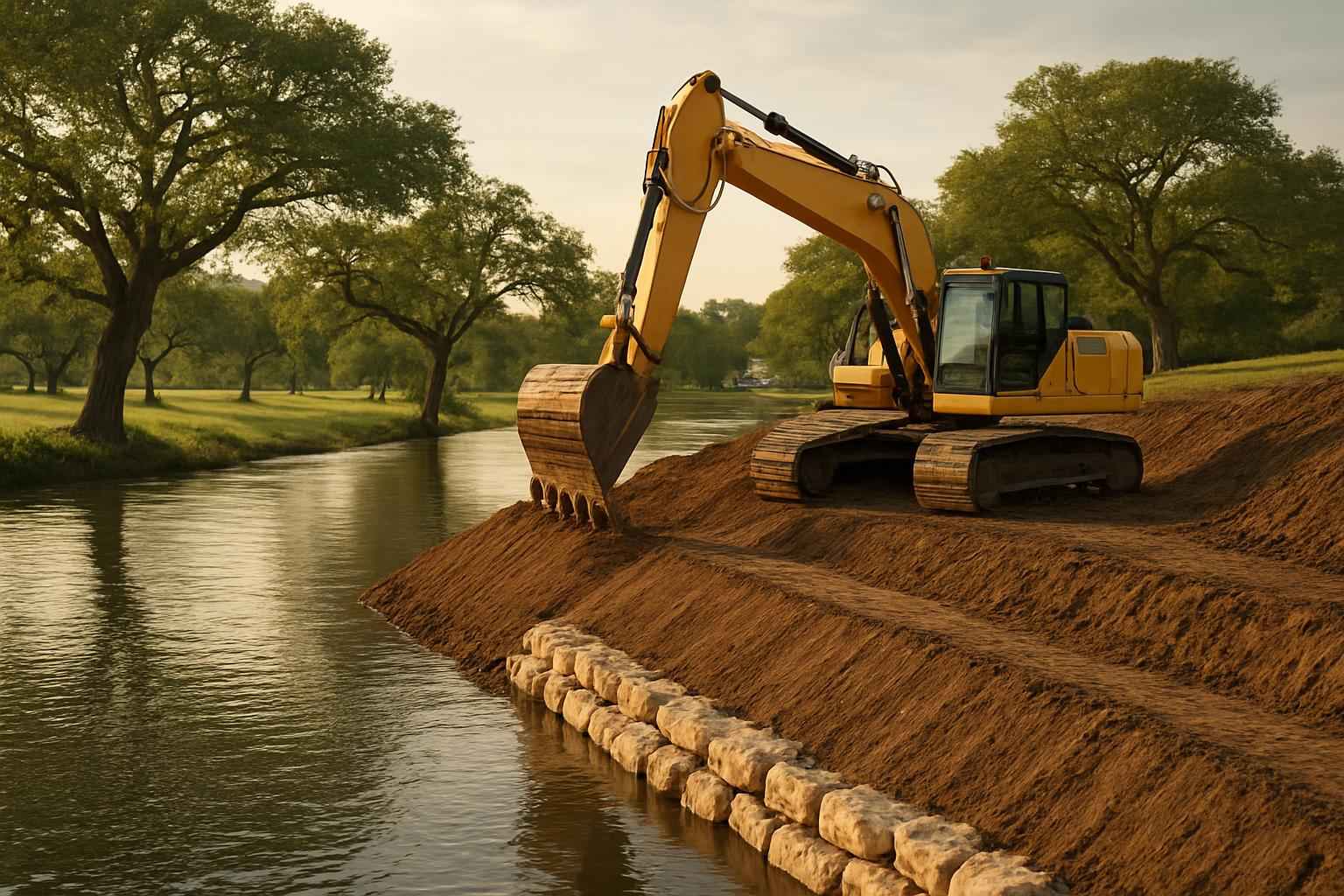 Shoreline Grading in Cypress Mill Texas