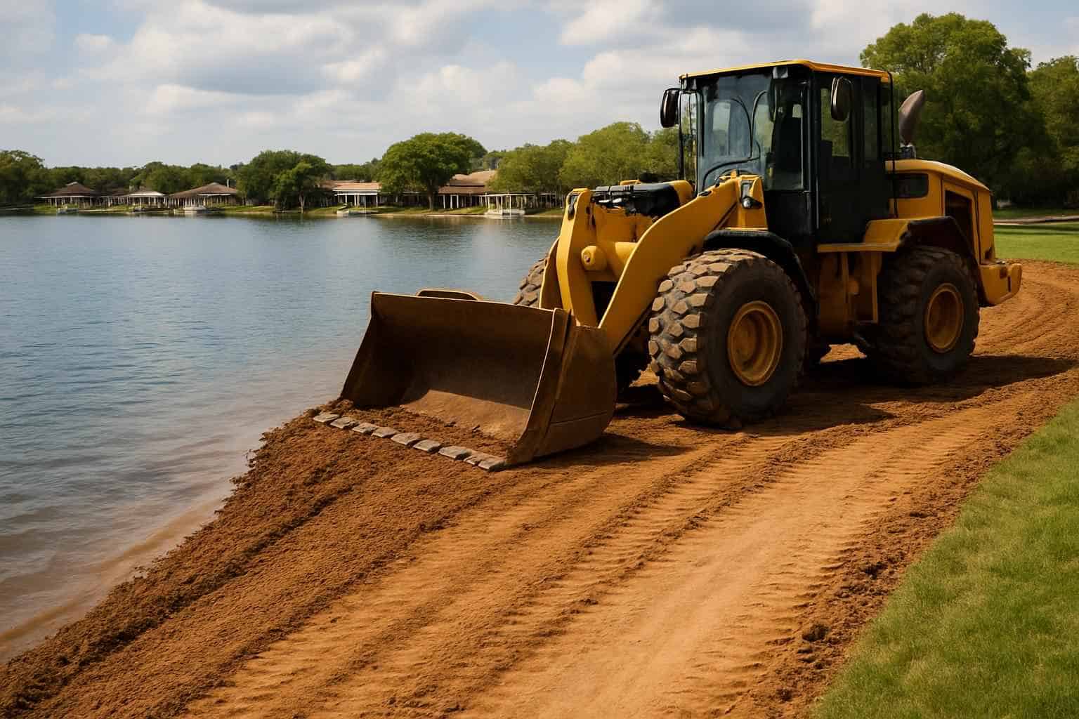 Shoreline Grading in Granite Shoals Texas