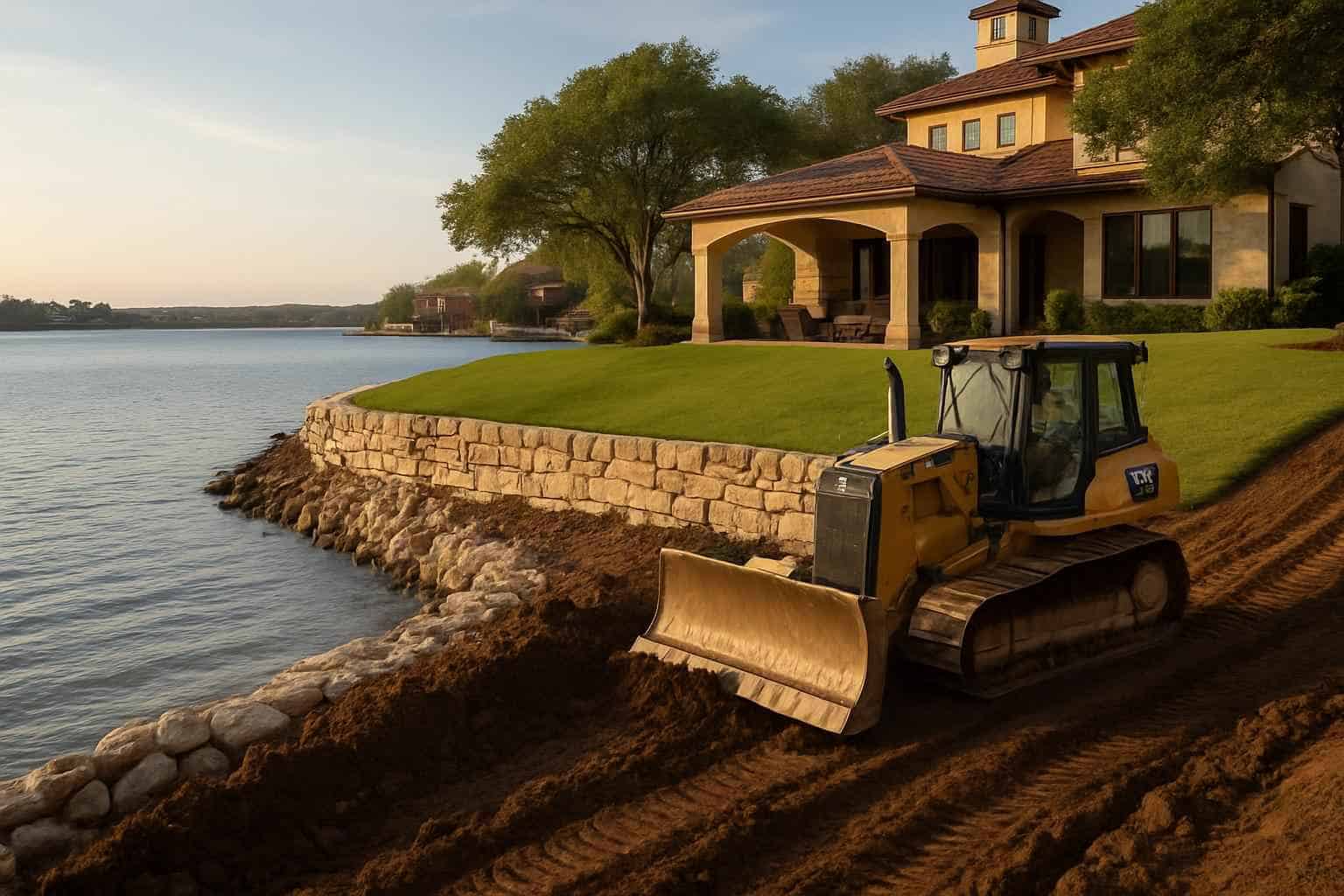 Shoreline Grading in Horseshoe Bay Texas