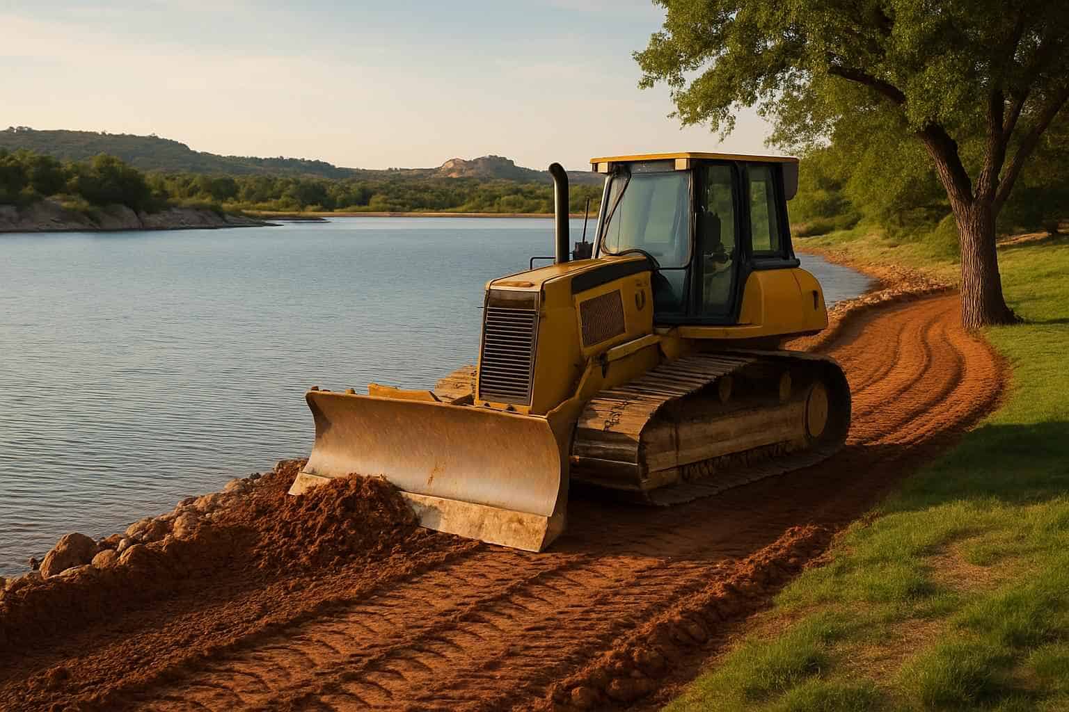 Shoreline Grading in Llano Texas