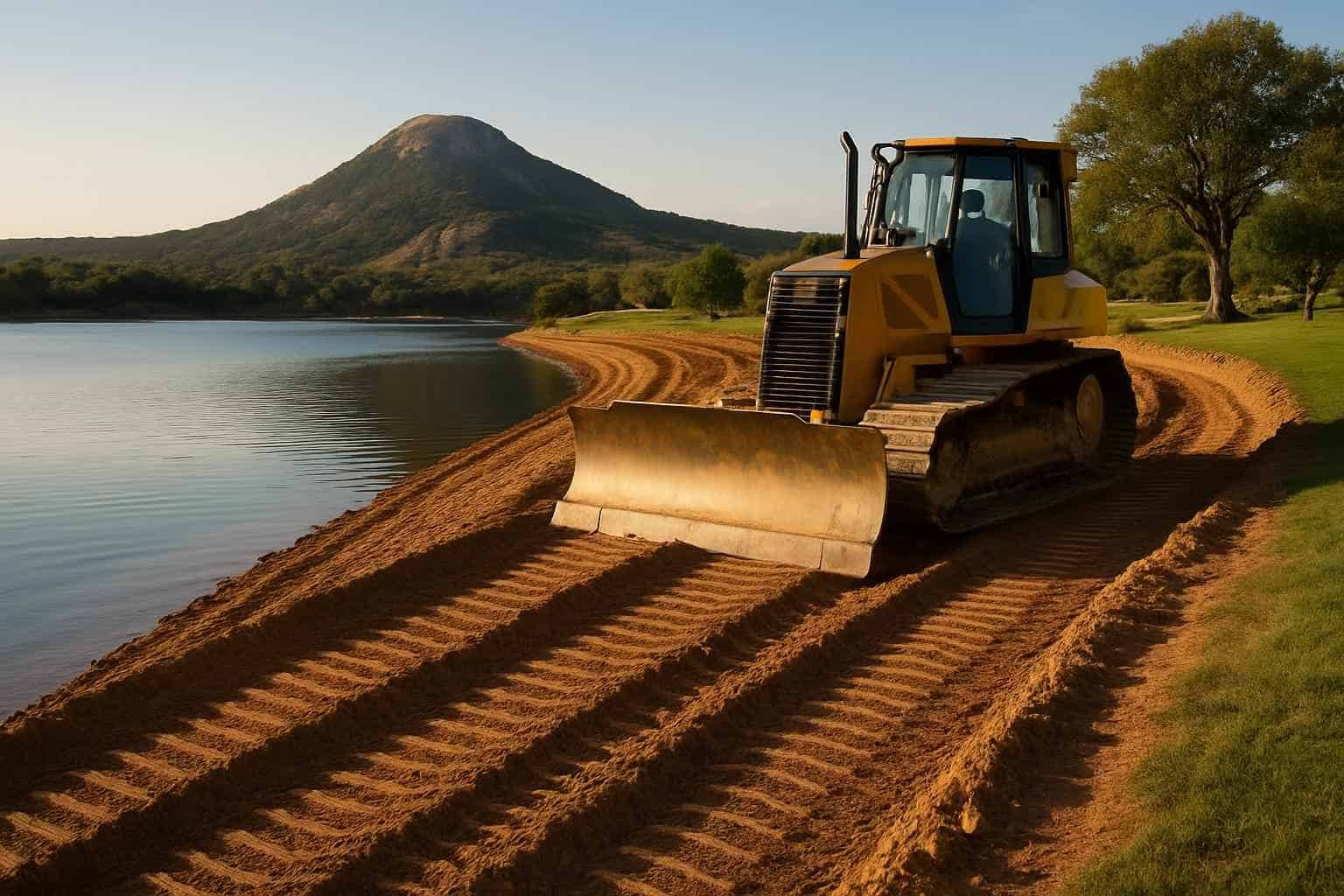 Shoreline Grading in Round Mountain Texas