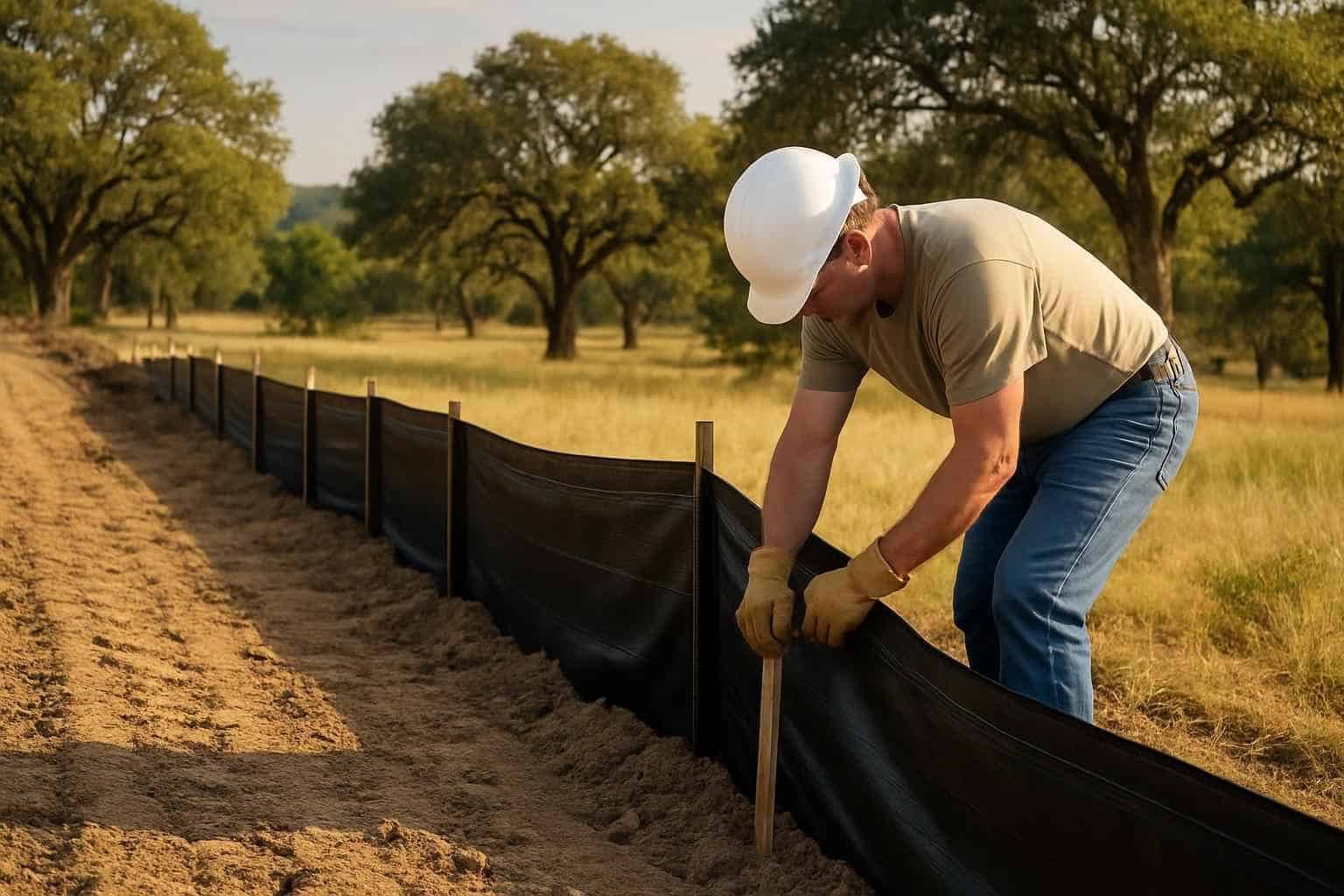 Silt Fence Installation in Boerne Texas