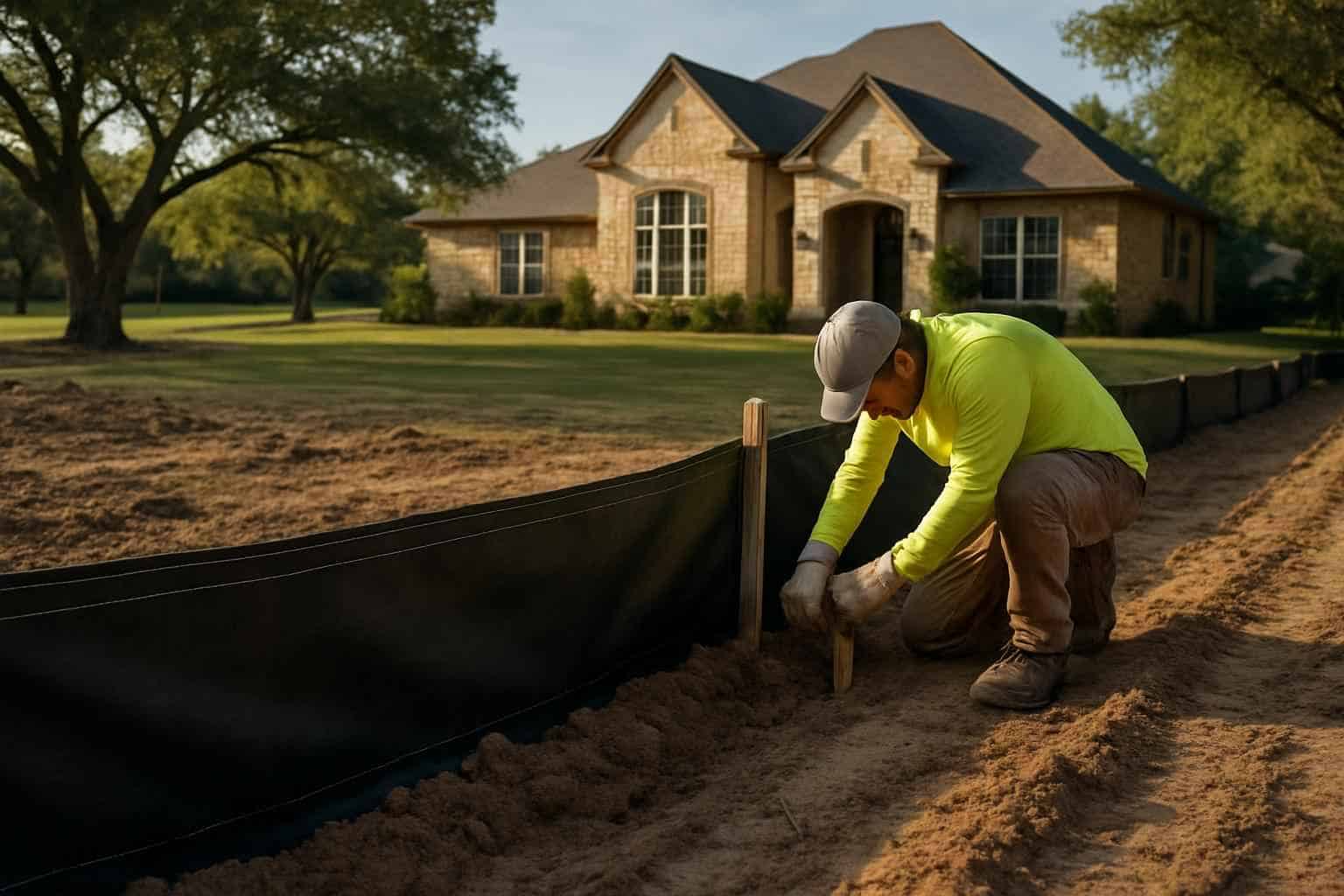 Silt Fence Installation in Cypress Mill Texas