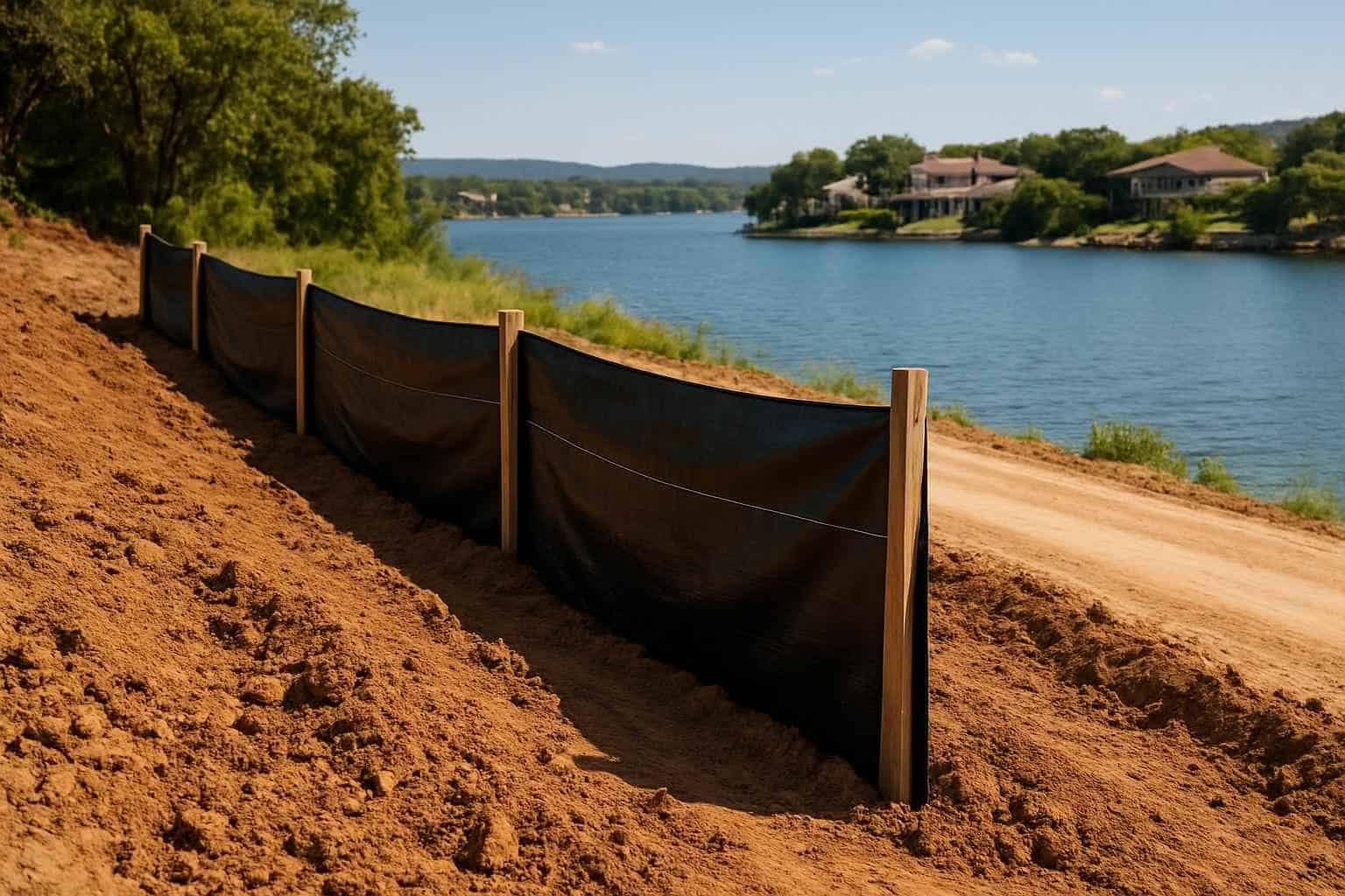 Silt Fence Installation in Granite Shoals Texas