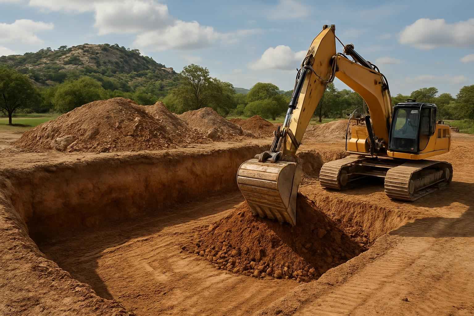 Site Excavation in Granite Shoals Texas