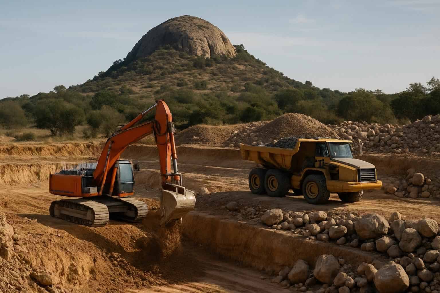 Site Excavation in Round Mountain Texas