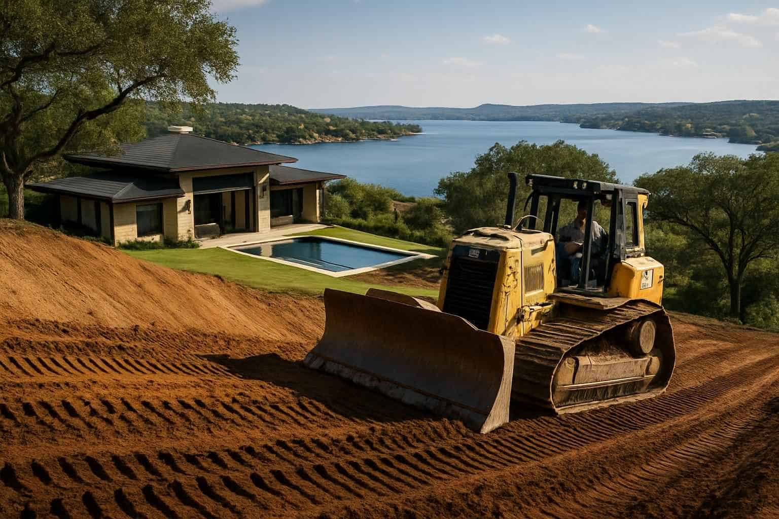 Slope Grading in Horseshoe Bay Texas