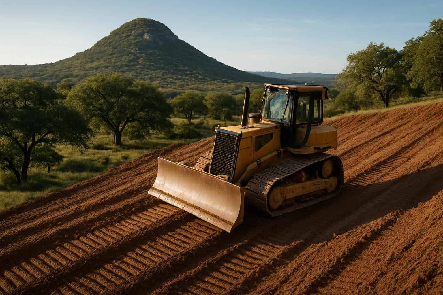 Slope Grading in Round Mountain Texas