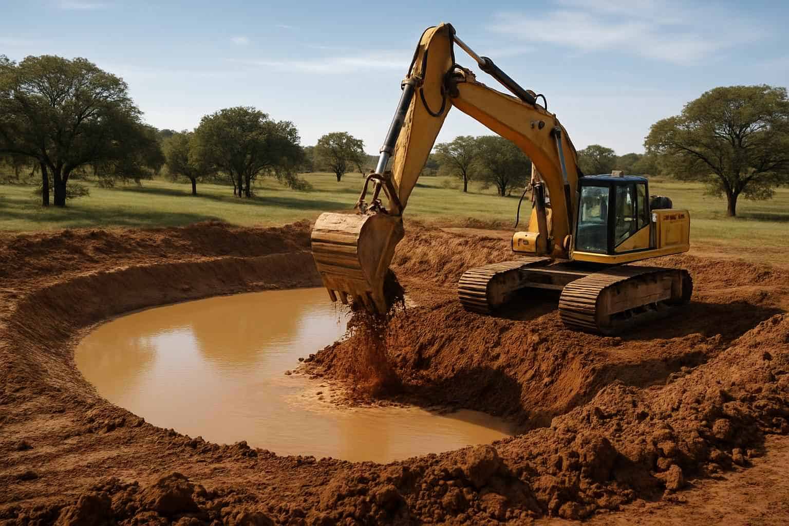 Stock Tank Excavation in Granite Shoals Texas