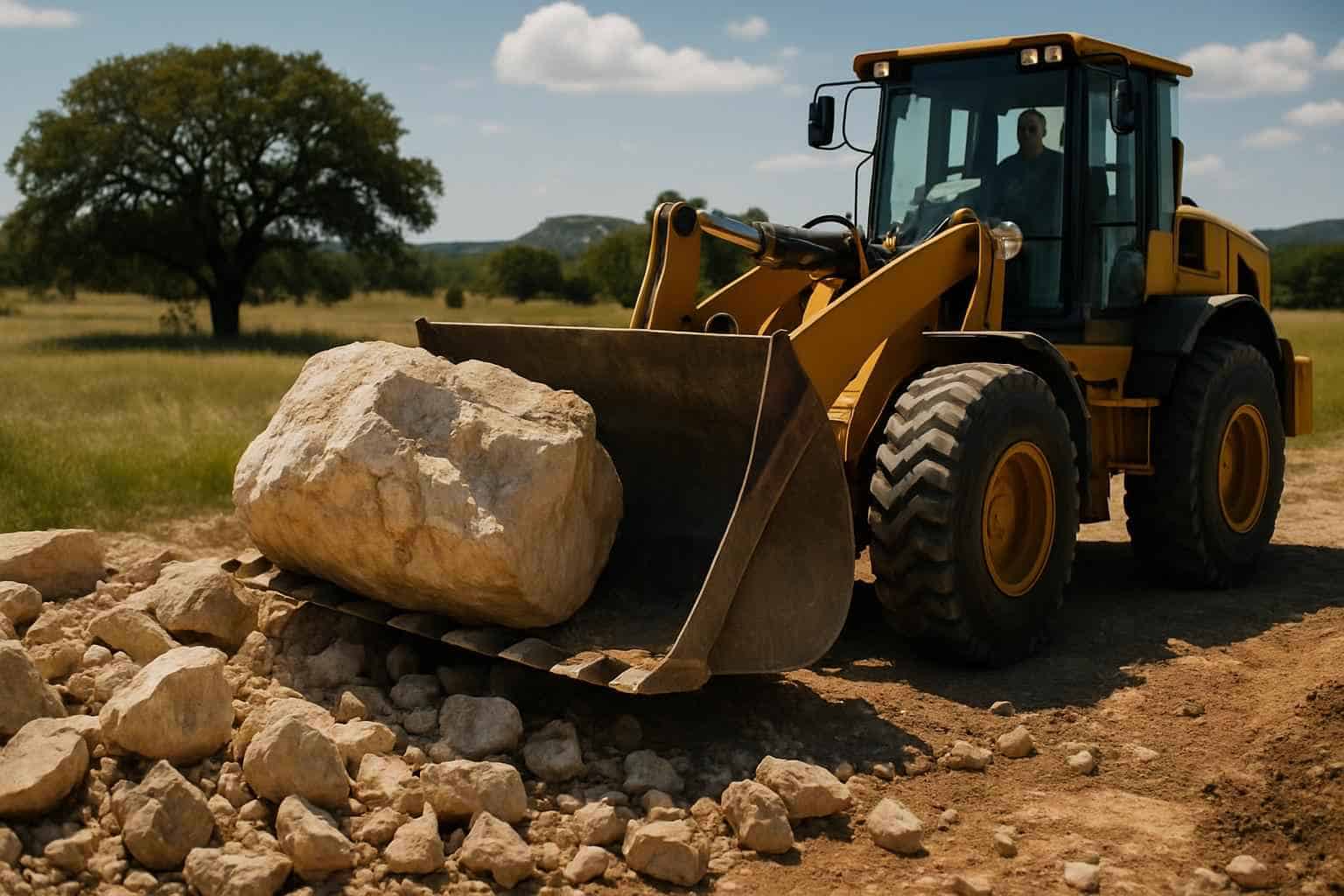 Surface Rock Removal in Round Mountain Texas