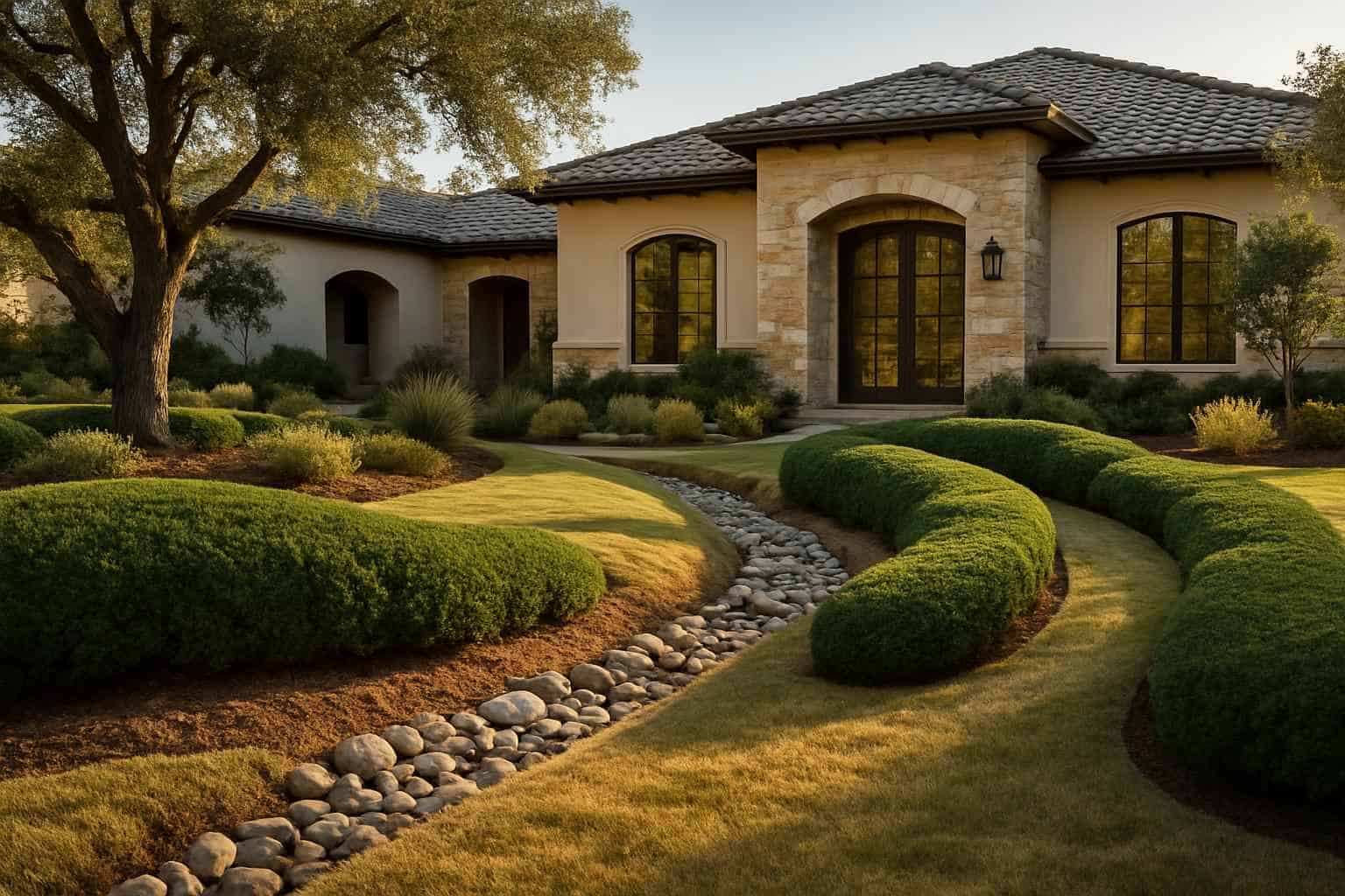 Swales and Berms in Boerne Texas