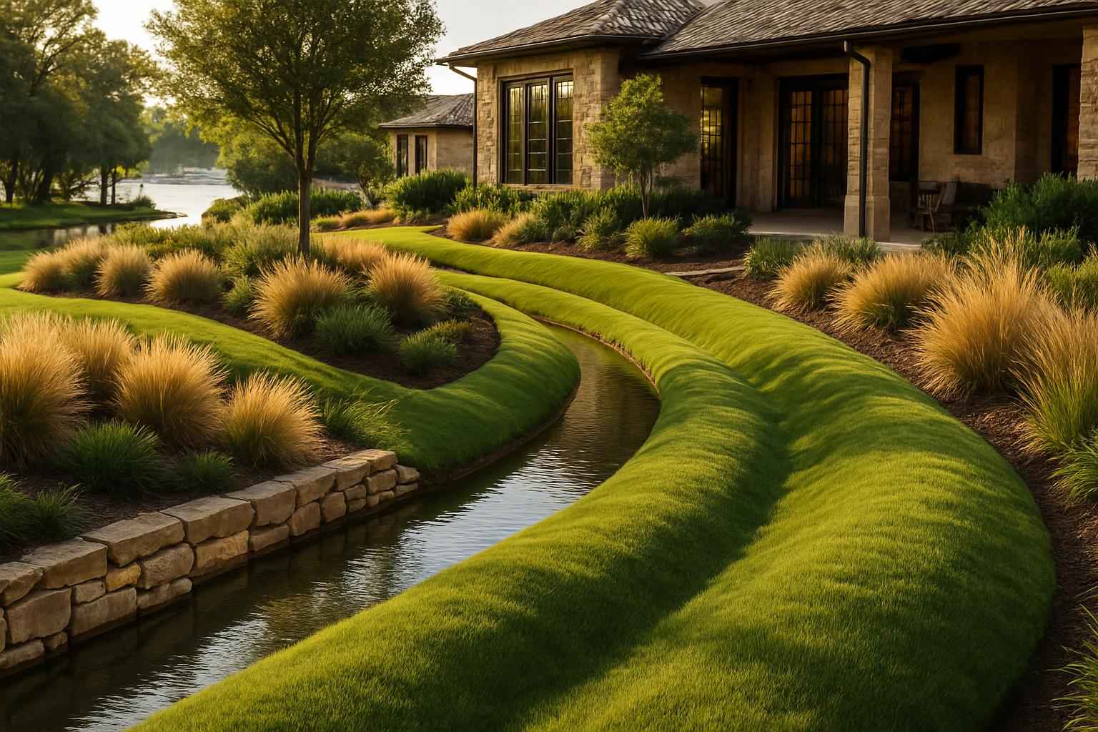 Swales and Berms in Kingsland Texas