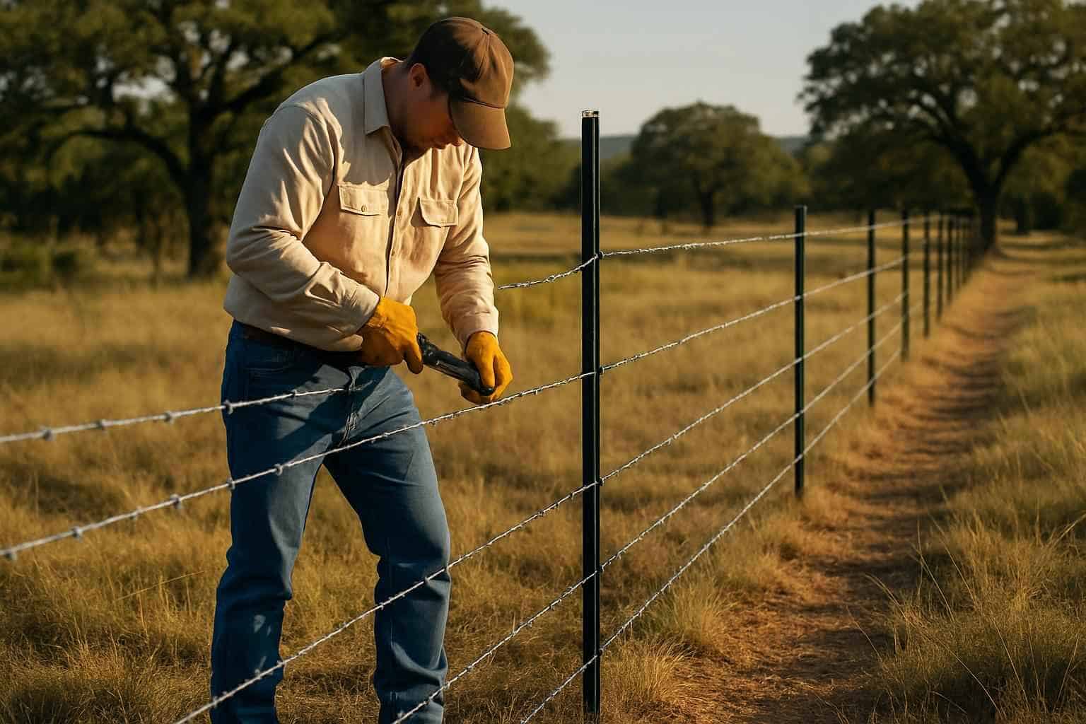 T Post Installation in Round Mountain Texas