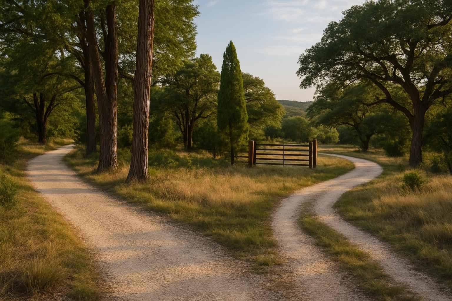 Trails and Access Paths in Cypress Mill Texas