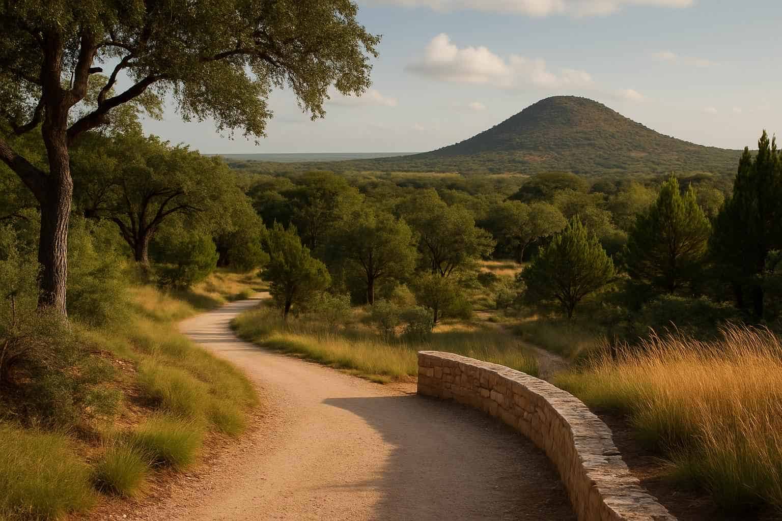 Trails and Access Paths in Round Mountain Texas