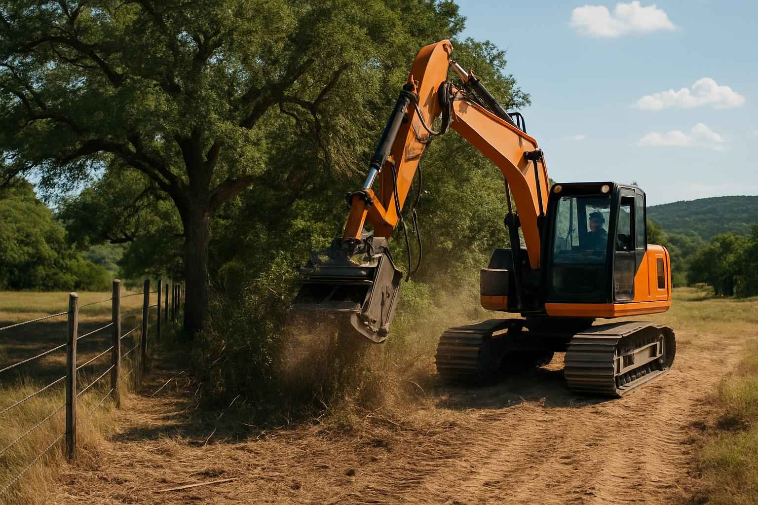 Tree and Brush Fence Clearing in Boerne Texas