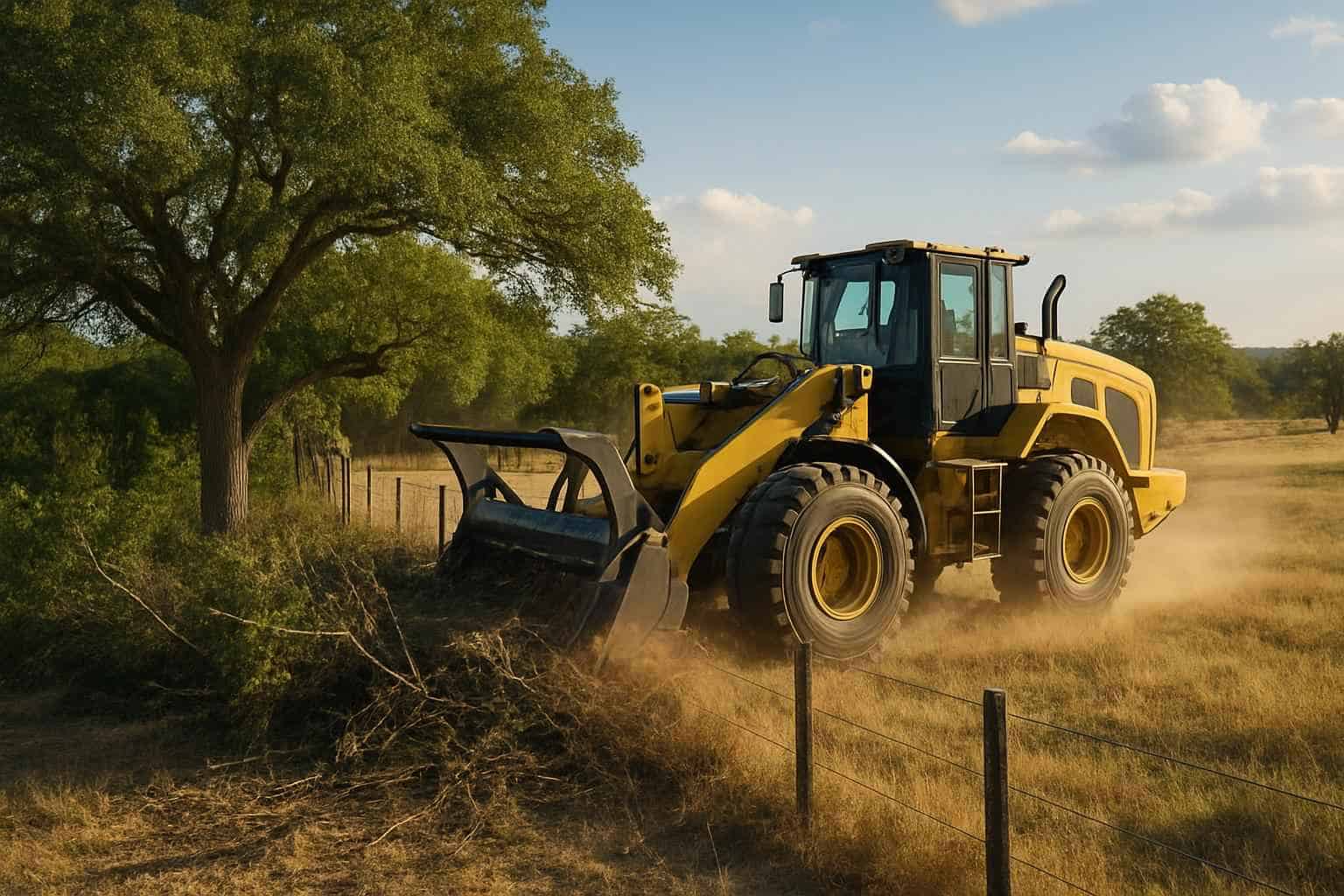 Tree and Brush Fence Clearing in Cypress Mill Texas