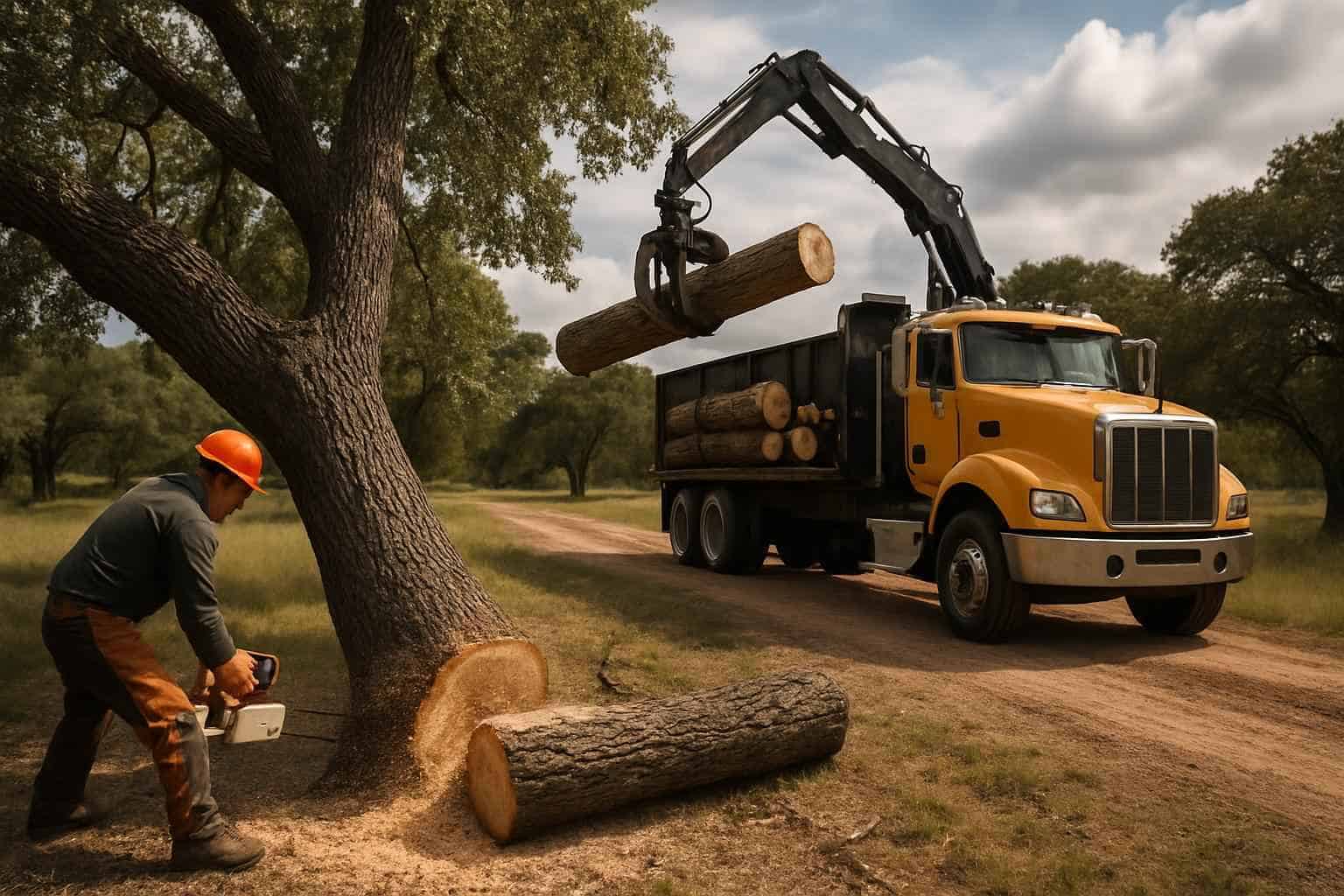 Tree Felling and Hauling in Kingsland Texas