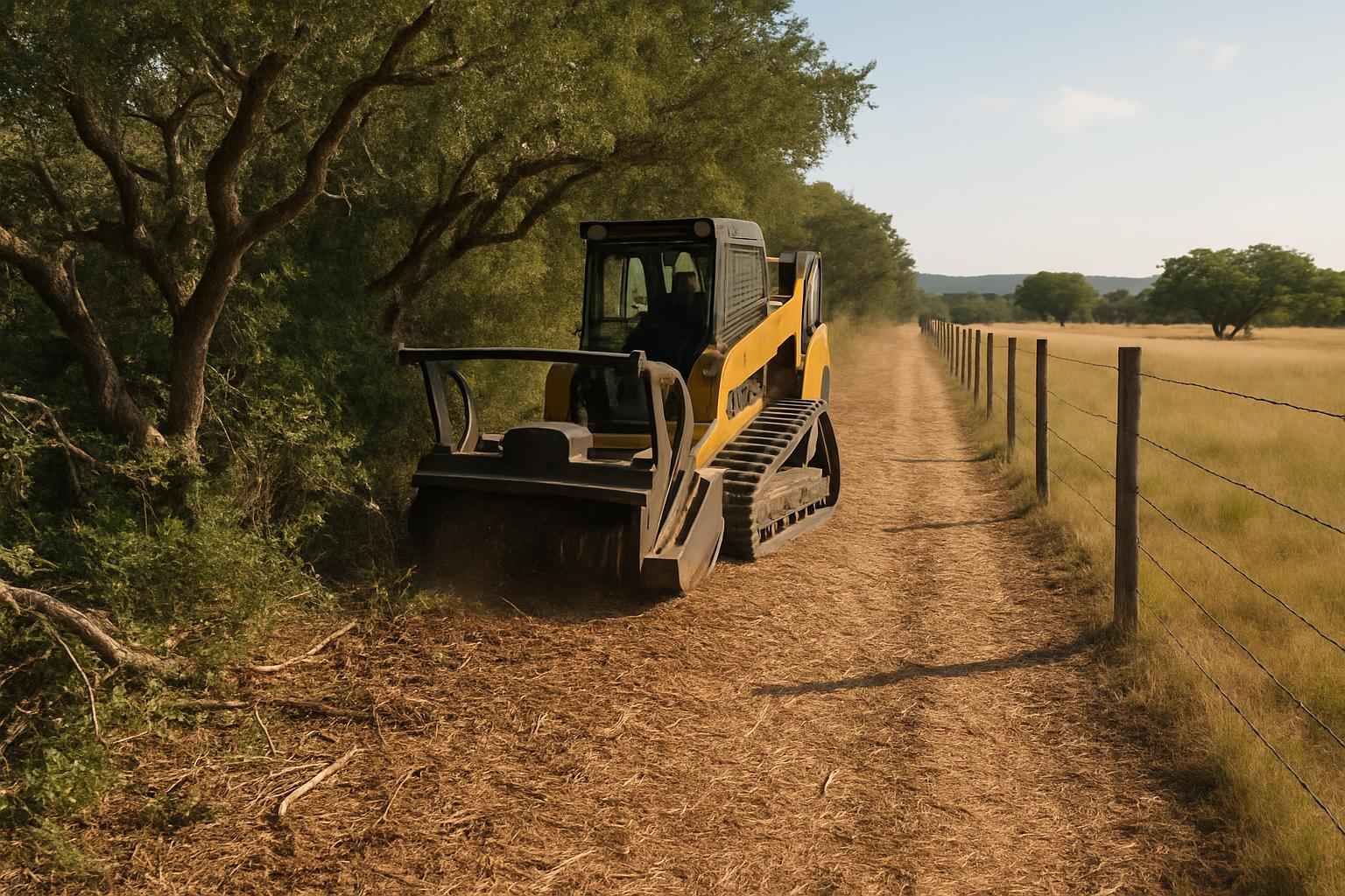 Underbrush Fence Clearing in Granite Shoals Texas