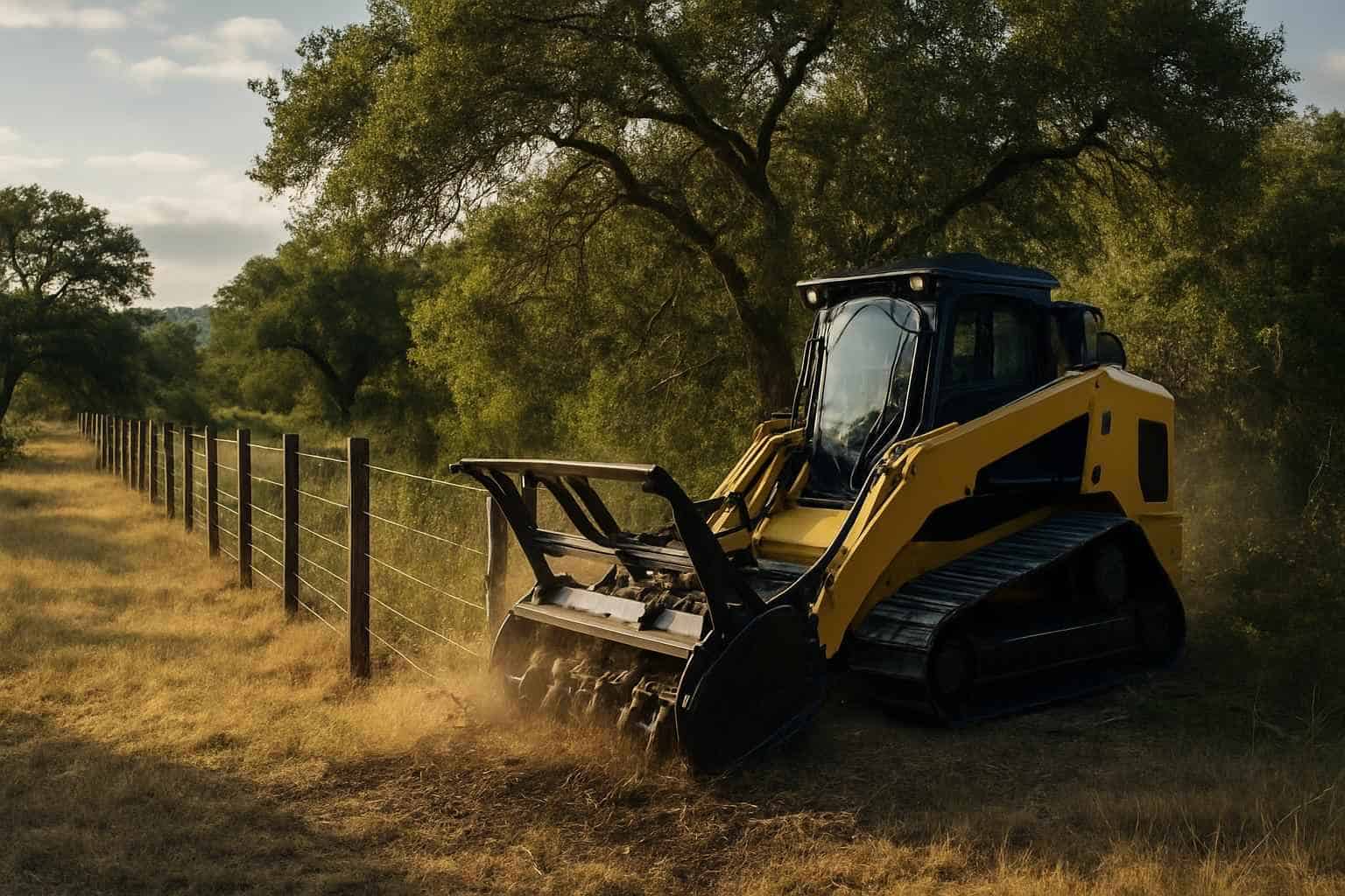 Underbrush Fence Clearing in Horseshoe Bay Texas