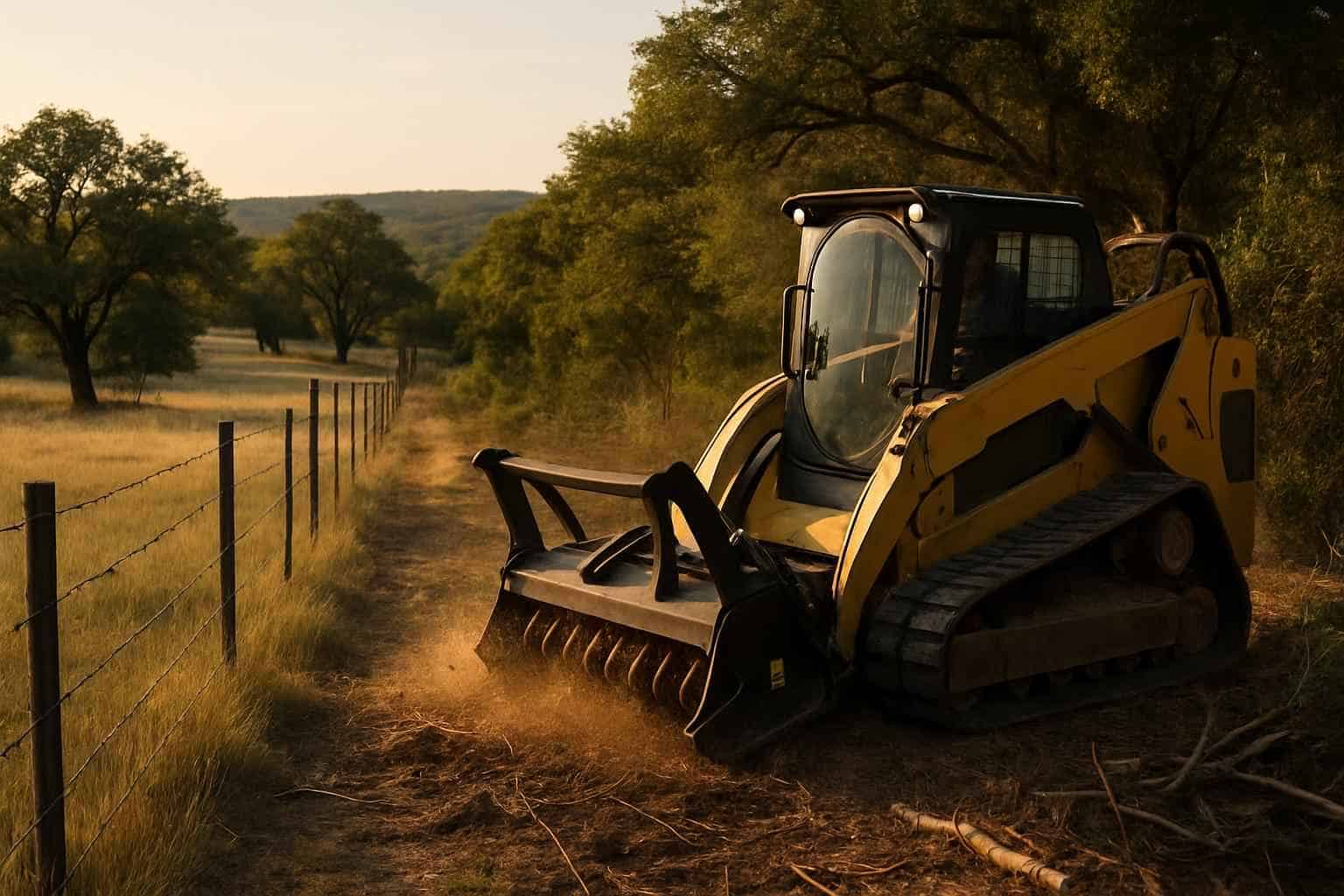 Underbrush Fence Clearing in Hunt Texas