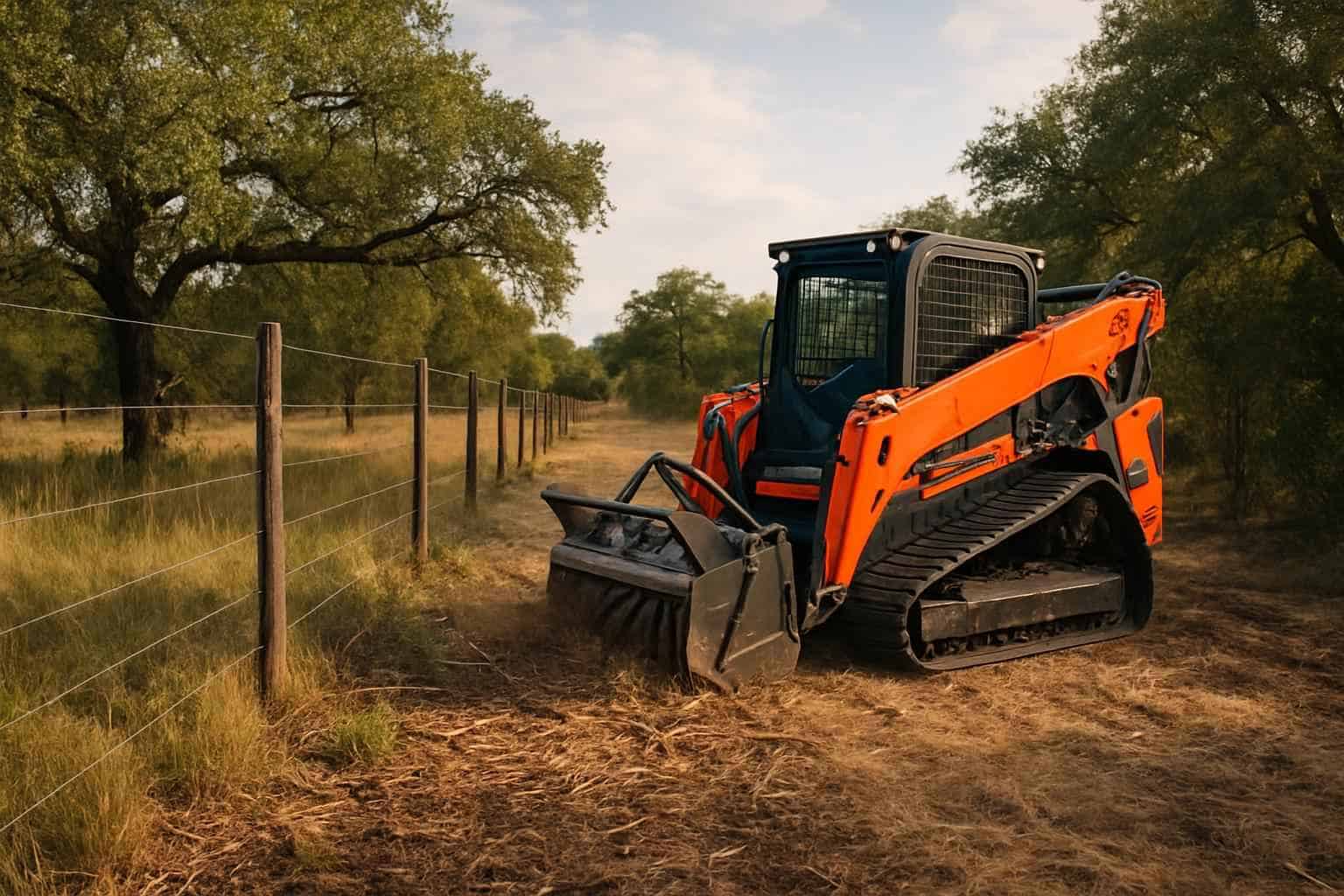 Underbrush Fence Clearing in Kingsland Texas