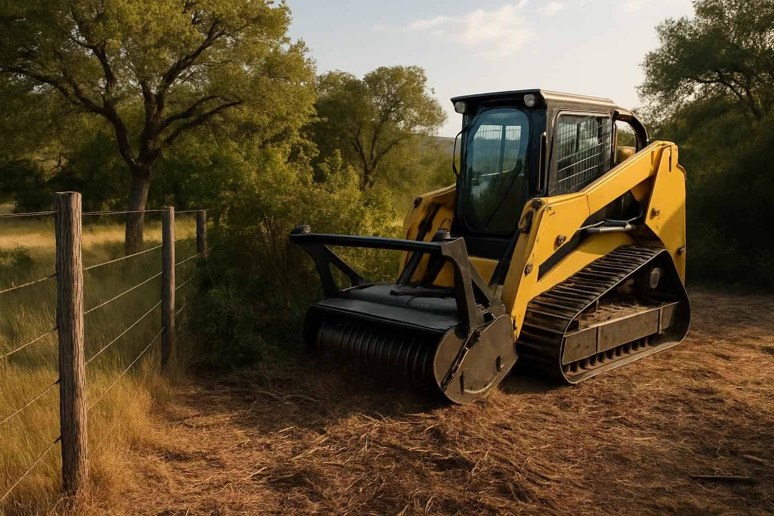 Underbrush Fence Clearing in Round Mountain Texas
