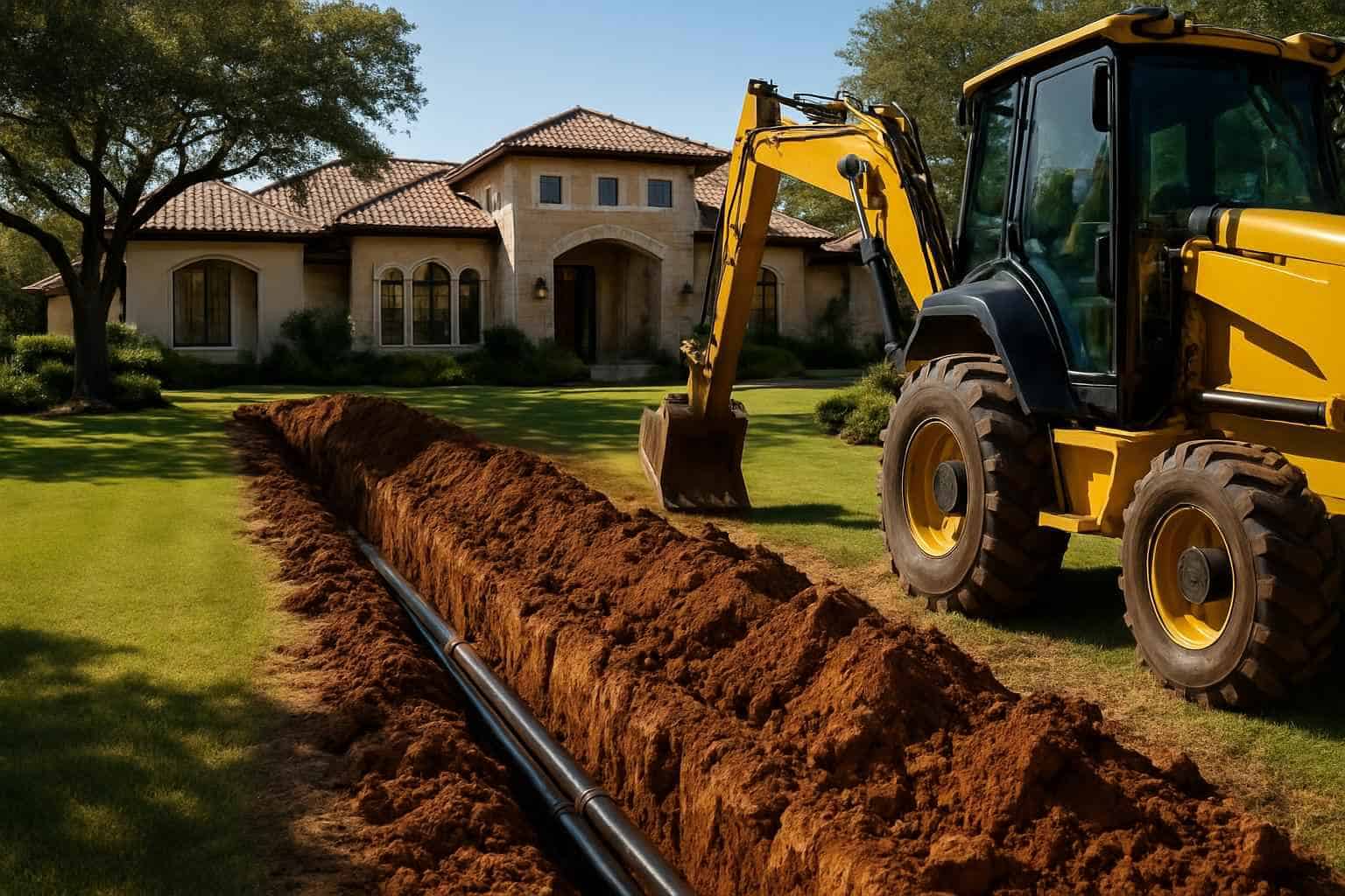 Utility Trenching in Boerne Texas