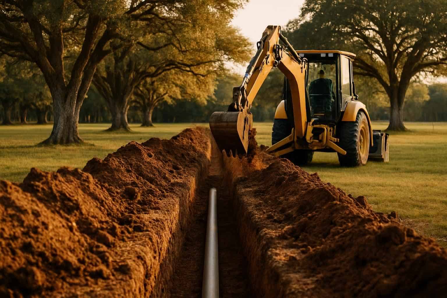 Utility Trenching in Cypress Mill Texas
