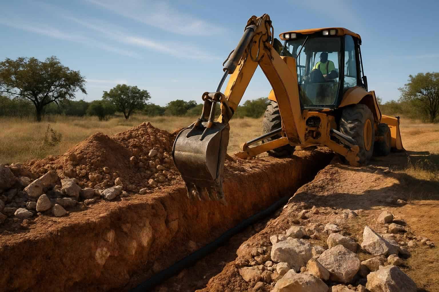 Utility Trenching in Granite Shoals Texas