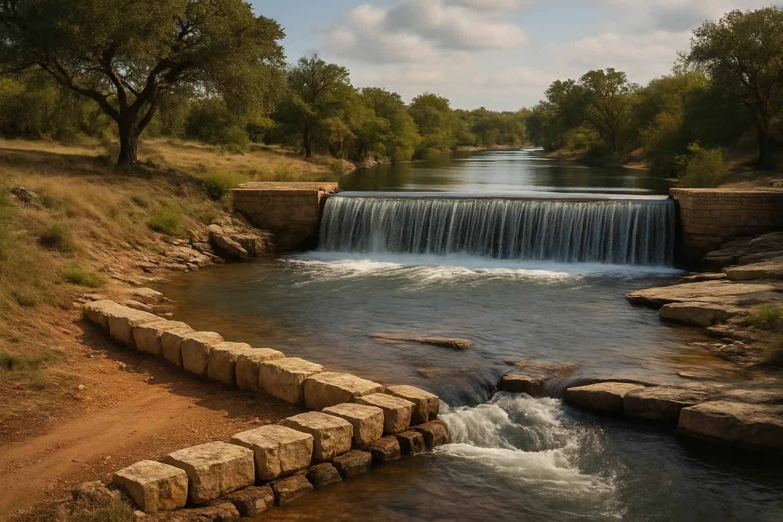 Water Bars and Check Dams in Kingsland Texas