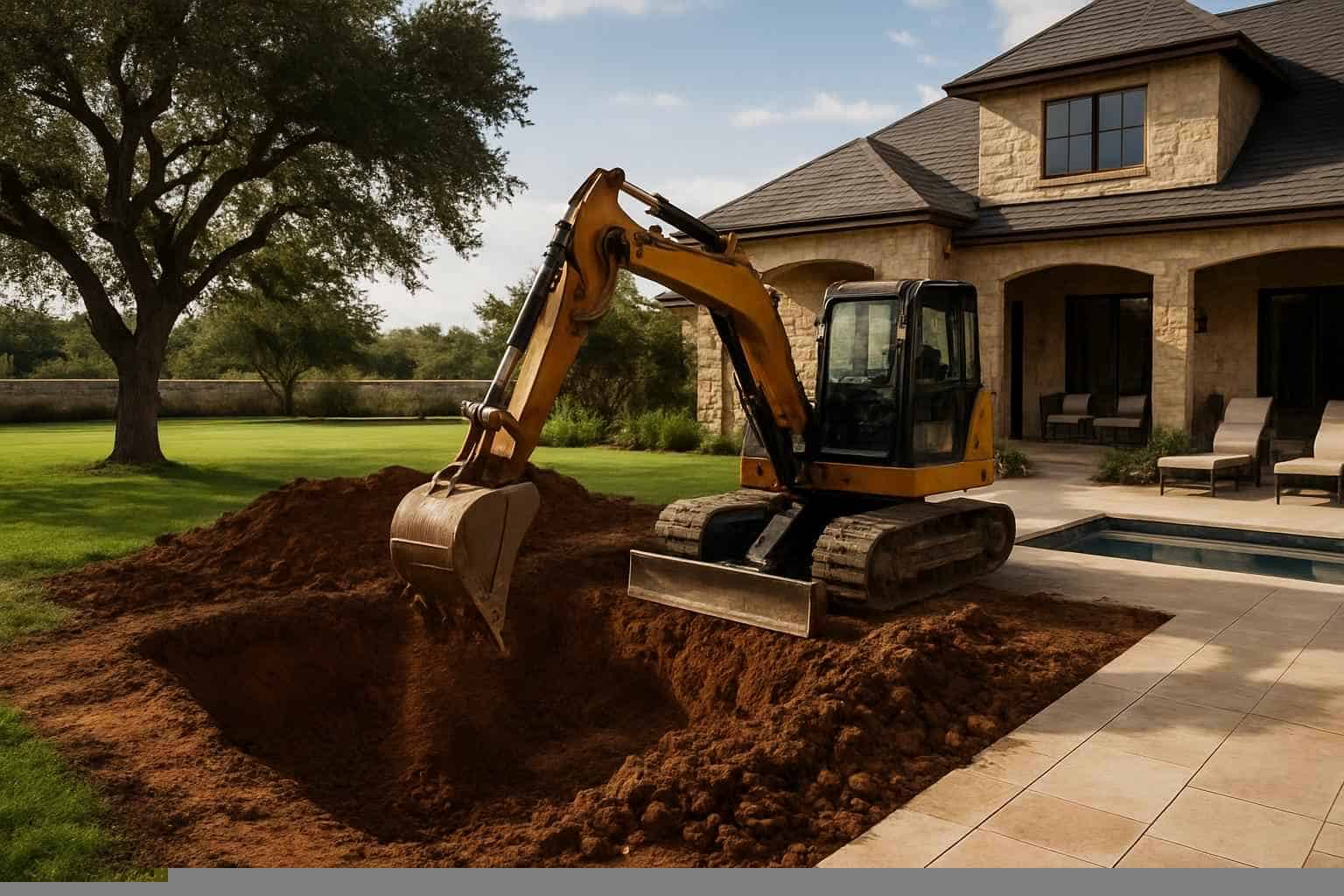 Access Prep For Pool Dig In Mason Texas