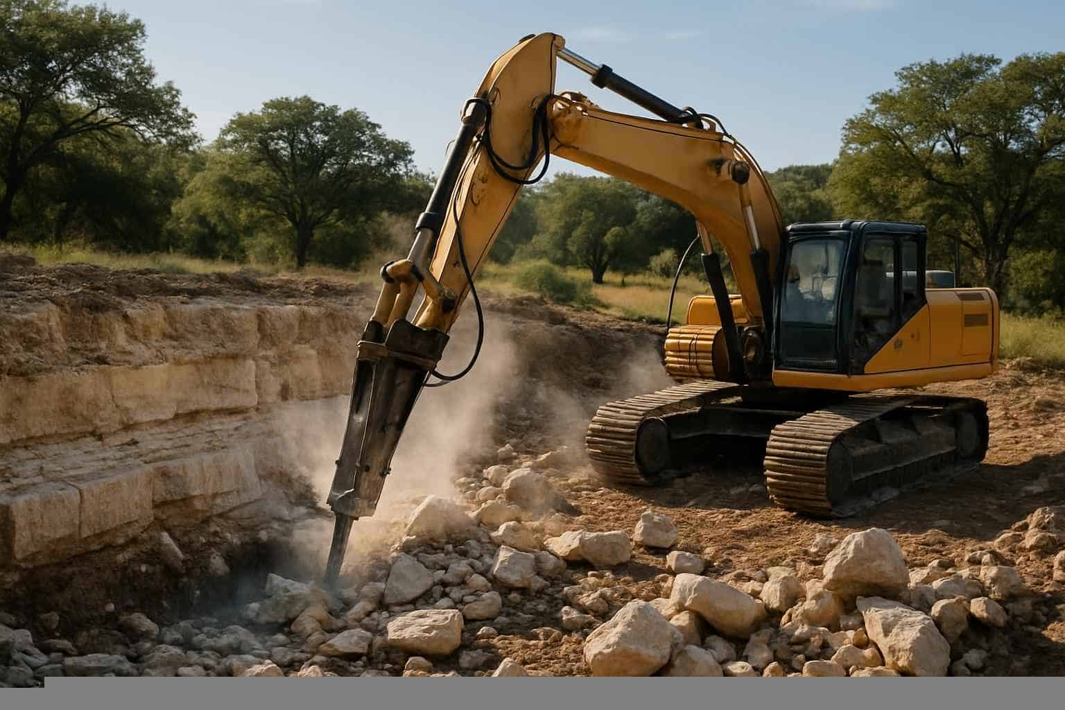 Bedrock Reduction in Pipe Creek Texas