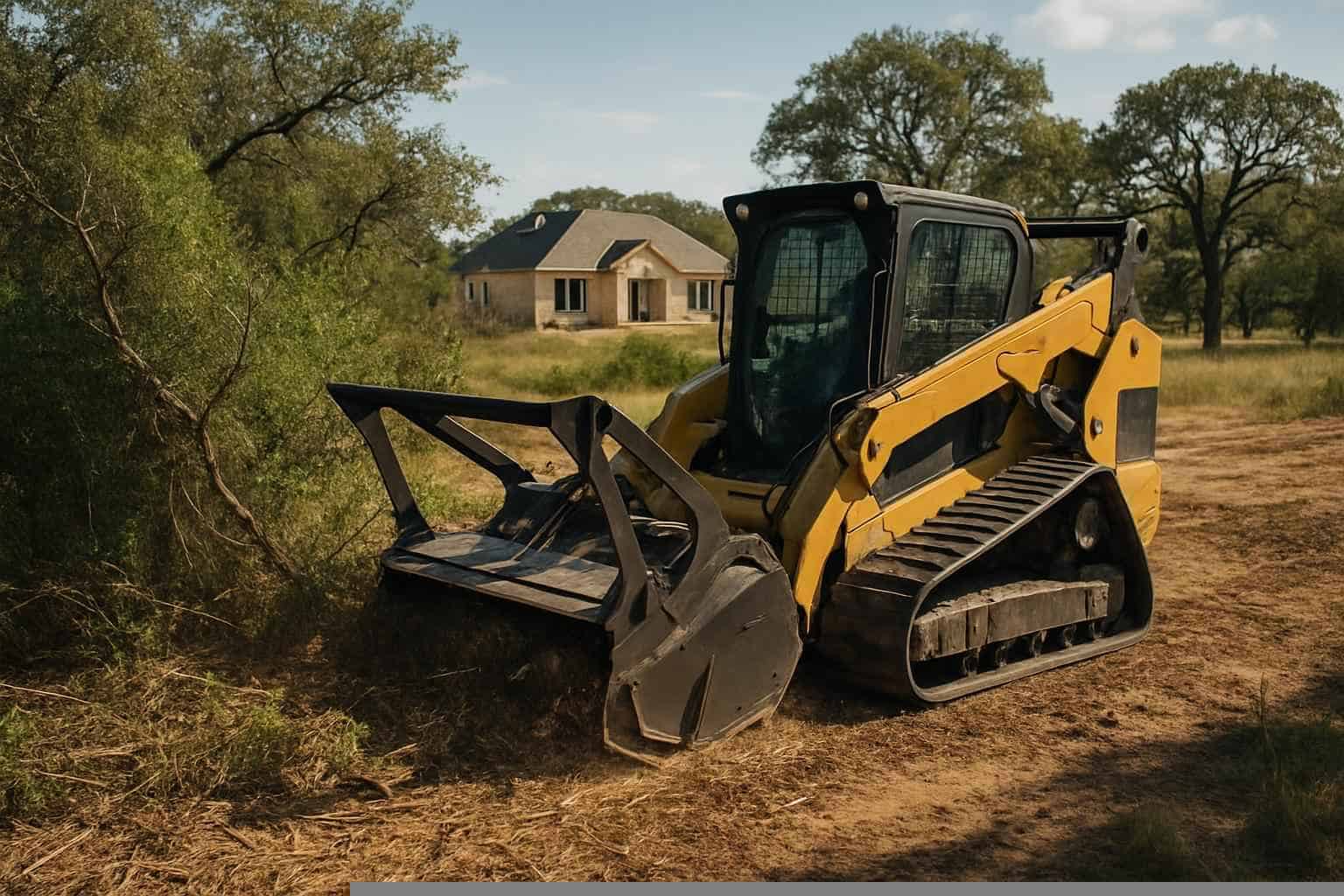 Brush Clearing for New Builds in Mason Texas