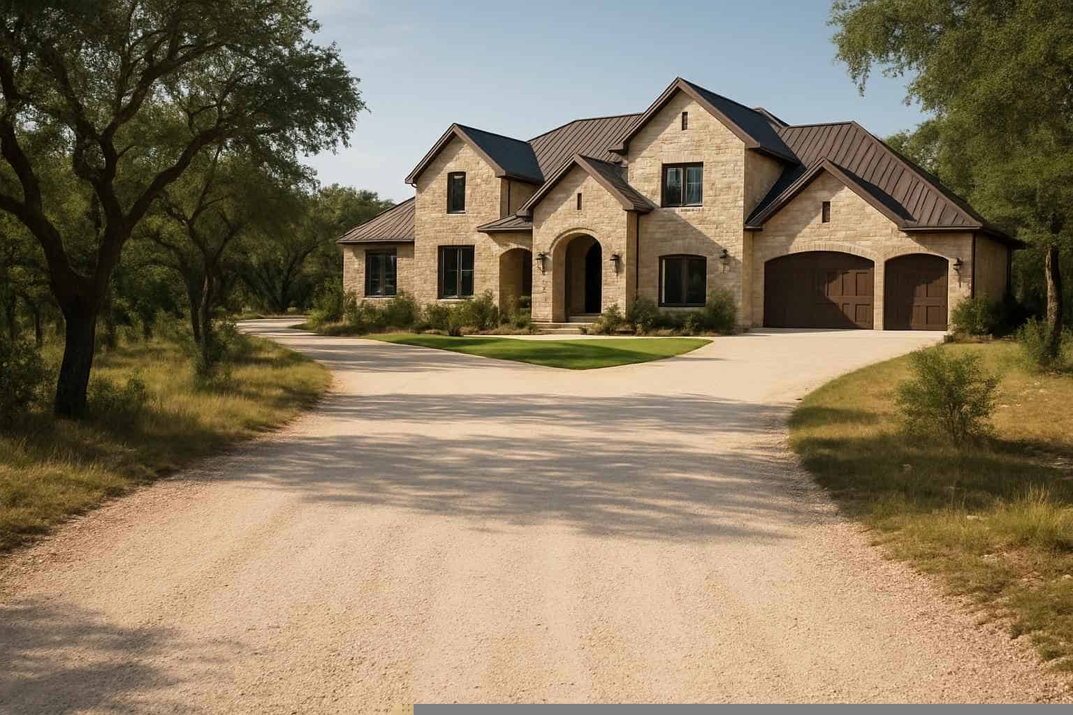 Caliche Driveway in Pipe Creek Texas
