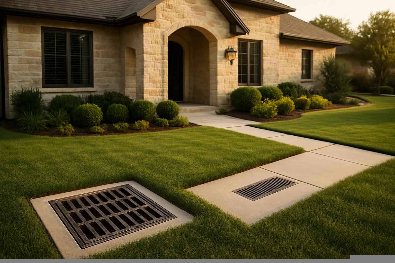 Drainage Solutions In Mason Texas 4 Catch Basins and Surface Drains in Mason Texas