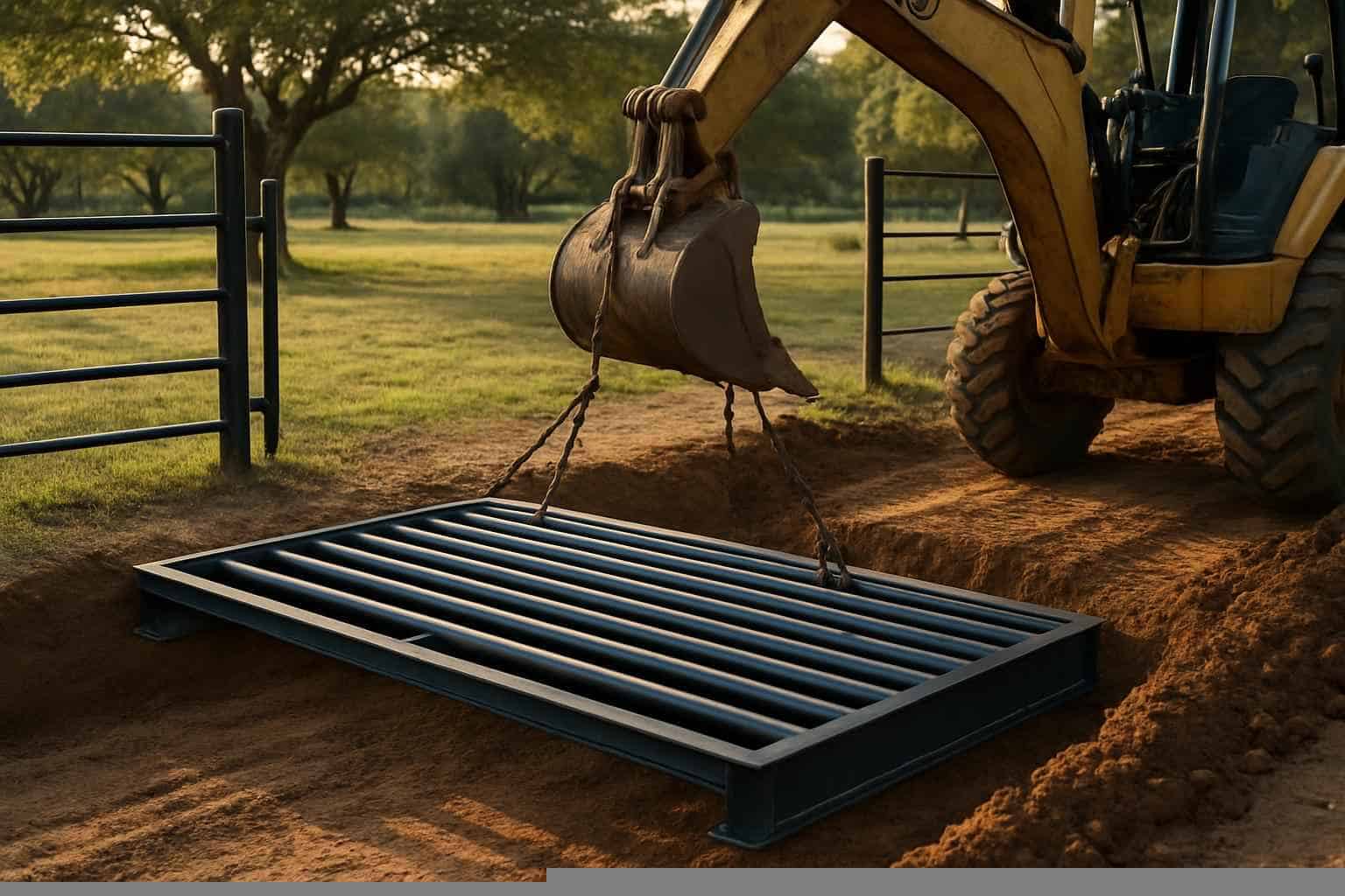 Cattle Guard Installation In Pipe Creek Texas